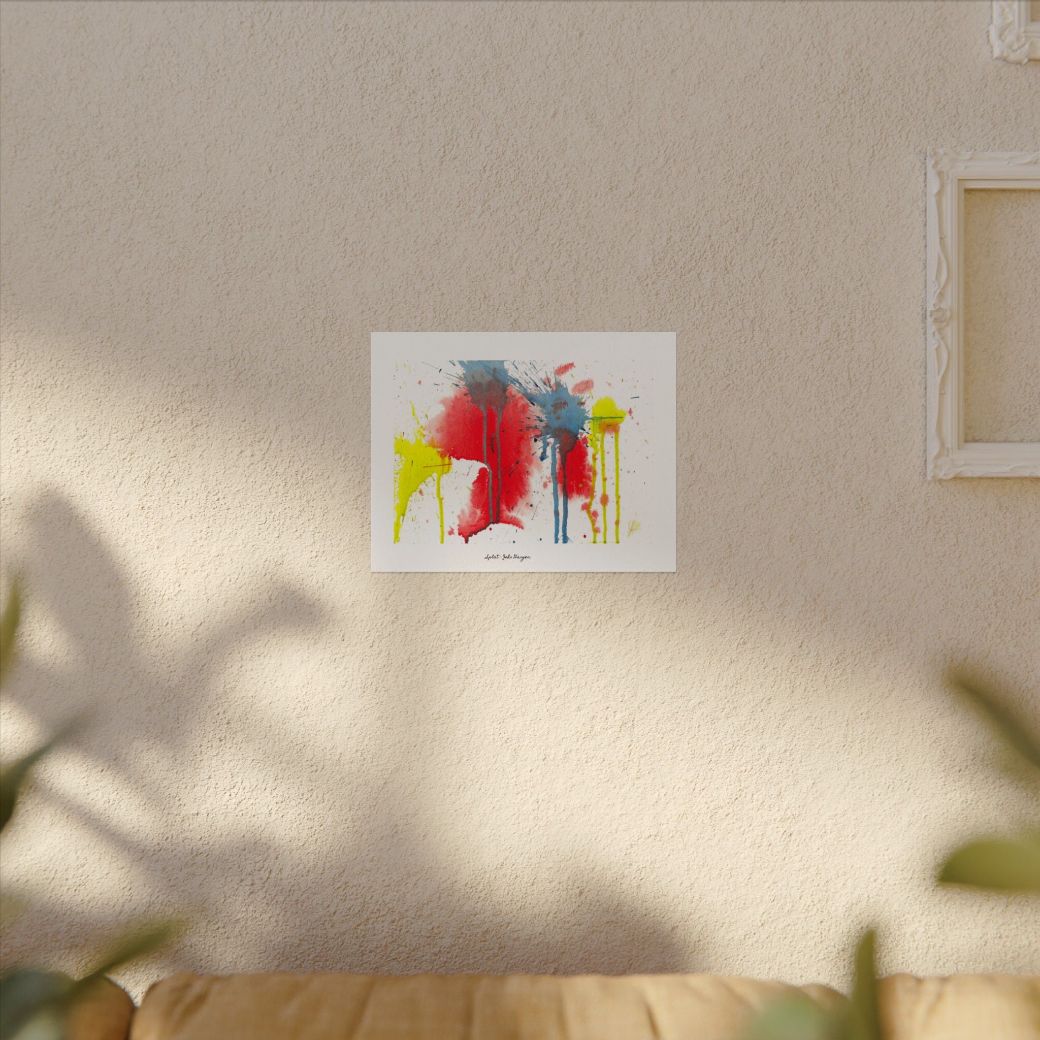 Splat - Watercolor Texture Art Print by John Ganger