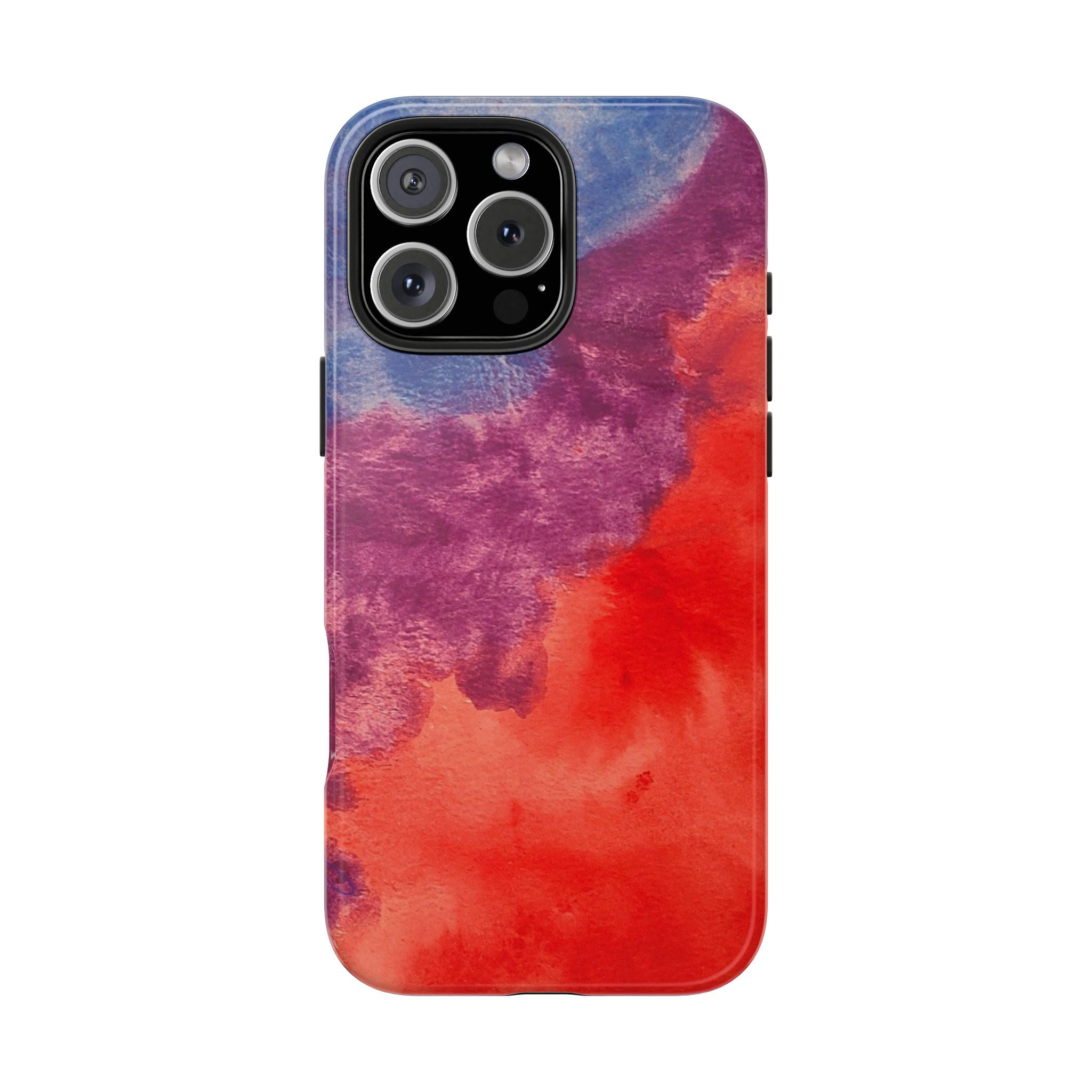 Red Purple Blue Abstract Phone Case | Colorful Geometric Art