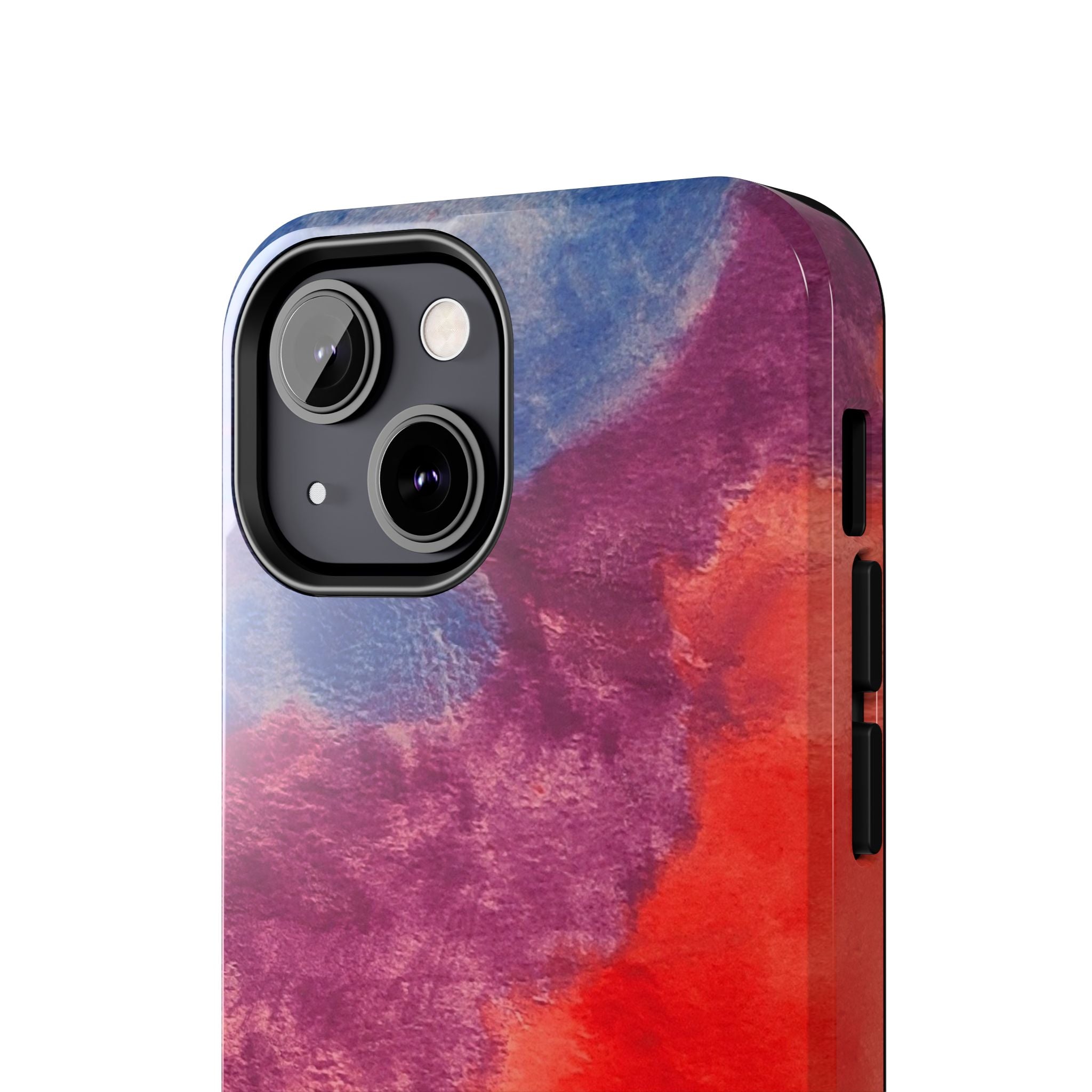 Red Purple Blue Abstract Phone Case | Colorful Geometric Art