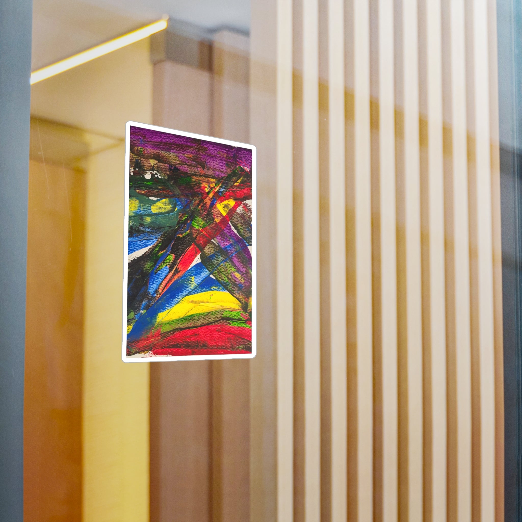 Chaotic Thought Abstract Watercolor Vinyl Decal — Emotional Expression Art Sticker