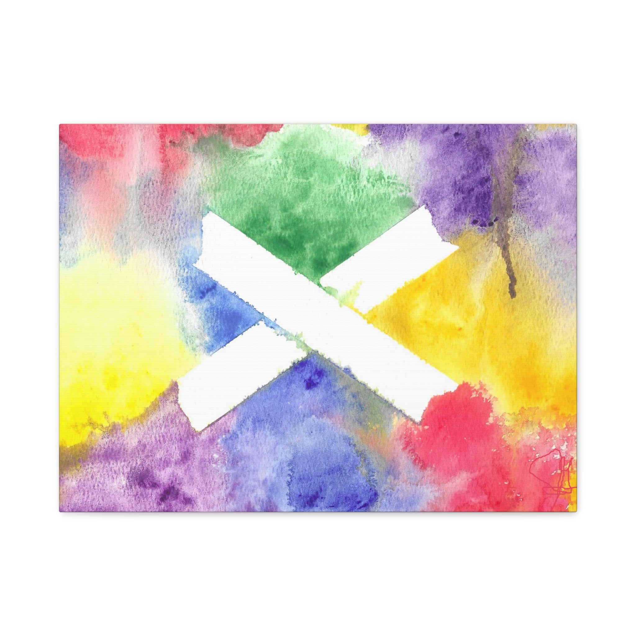 Marks the Spot - PTSD Journey Abstract Art - Canvas Wall Art
