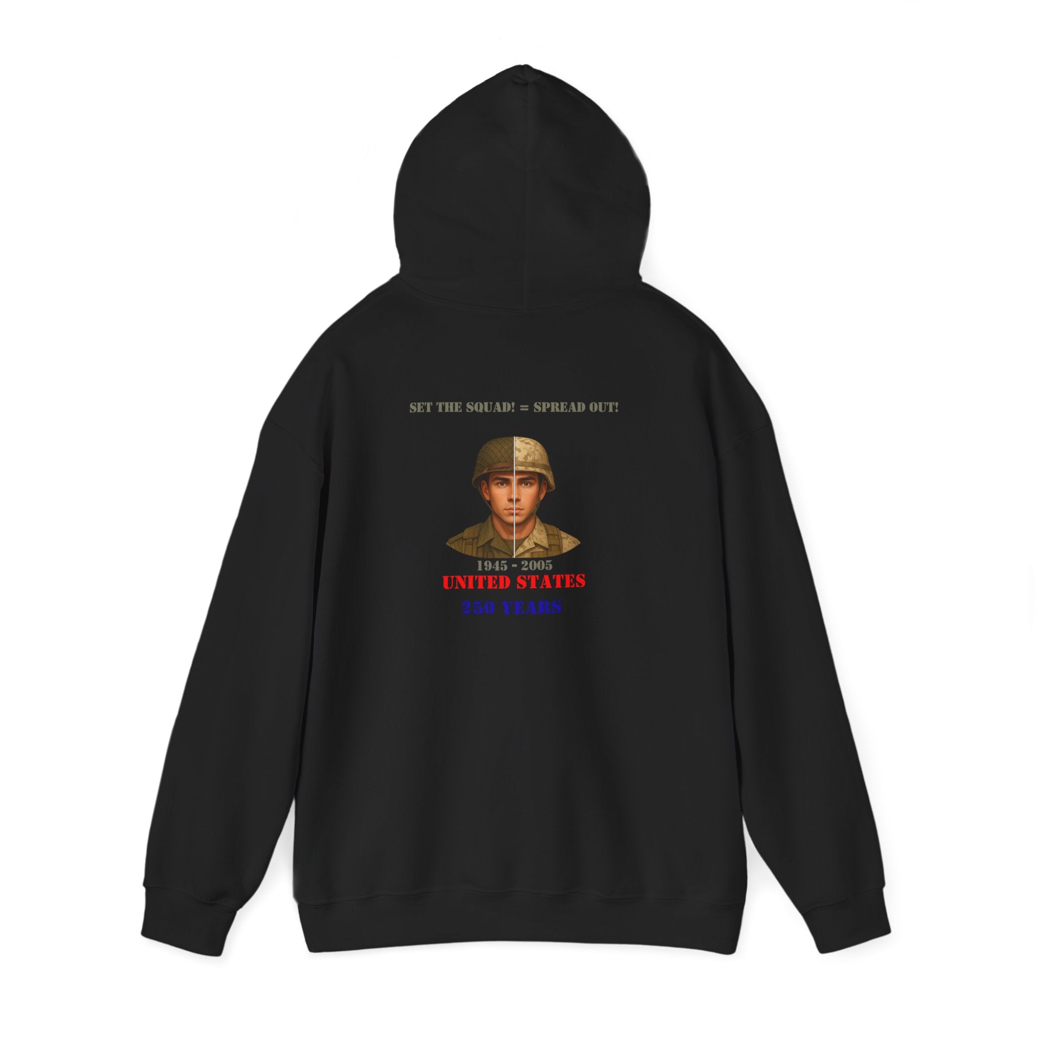 United States 250 Years 1945 - 2005 Split-Era Soldier Graphic Hoodie