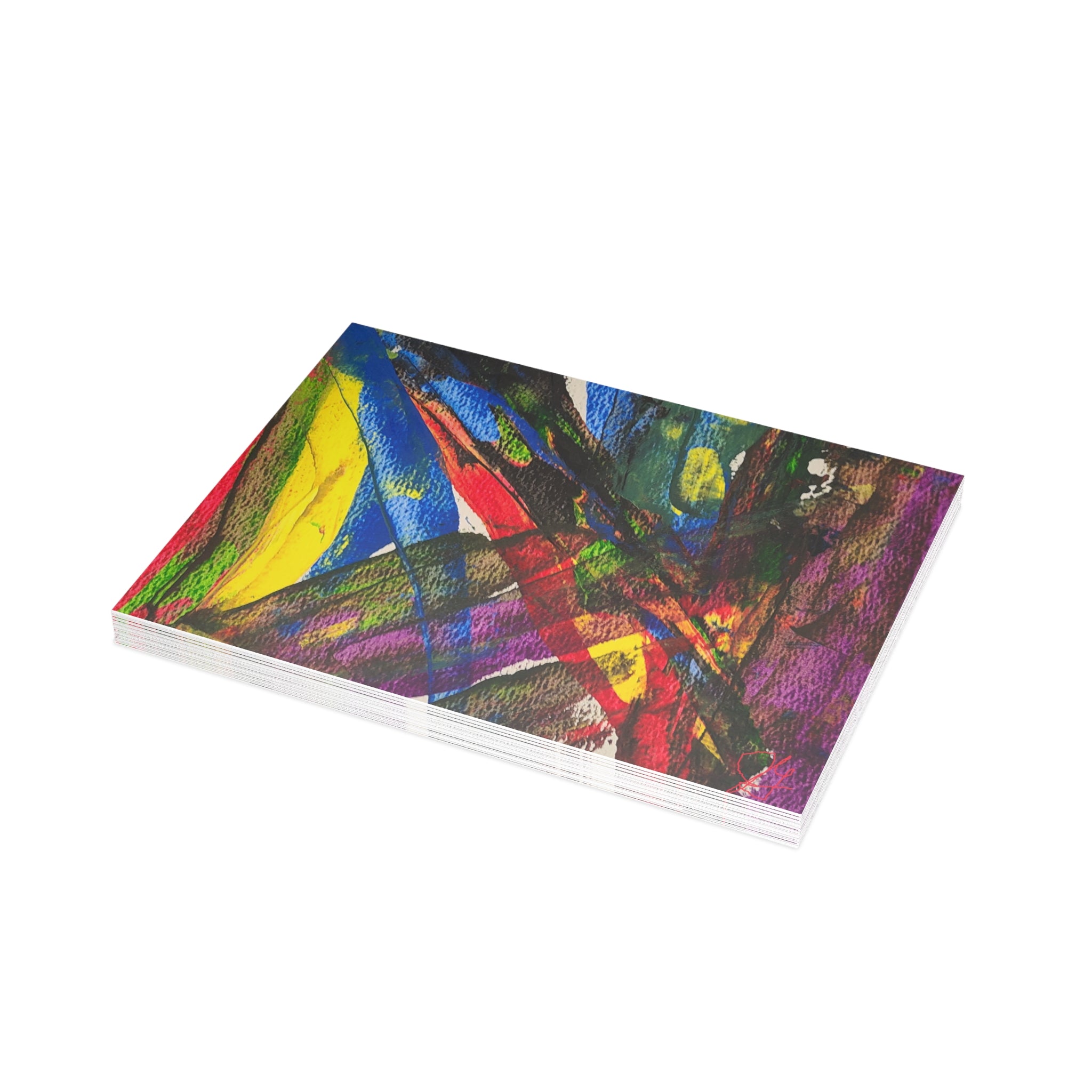 Chaotic Thought - PTSD Turmoil Watercolor Art - Abstract Watercolor Postcard Set (4x6 or 5x7)