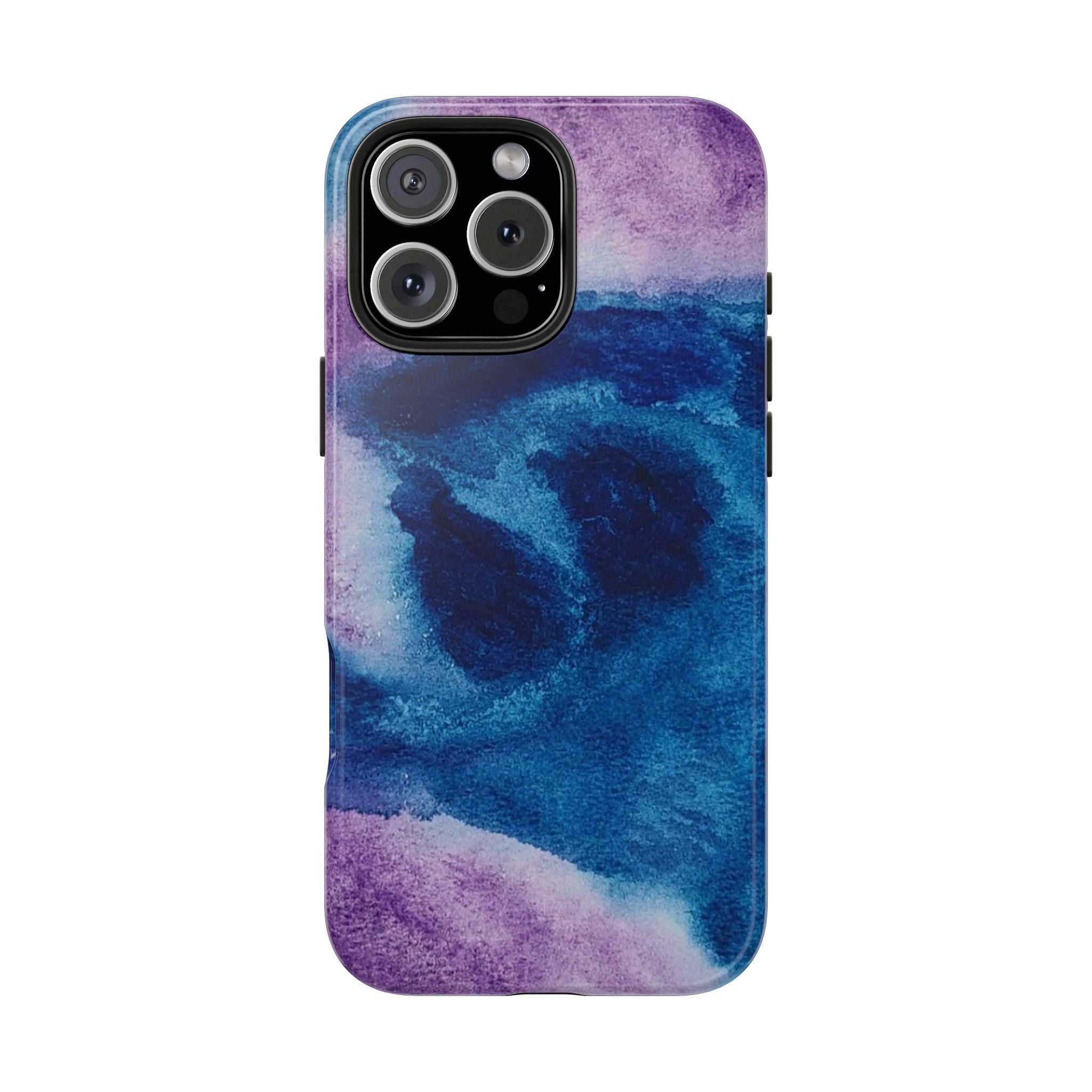 Purple Blue Abstract Phone Case | Geometric Swirl Pattern