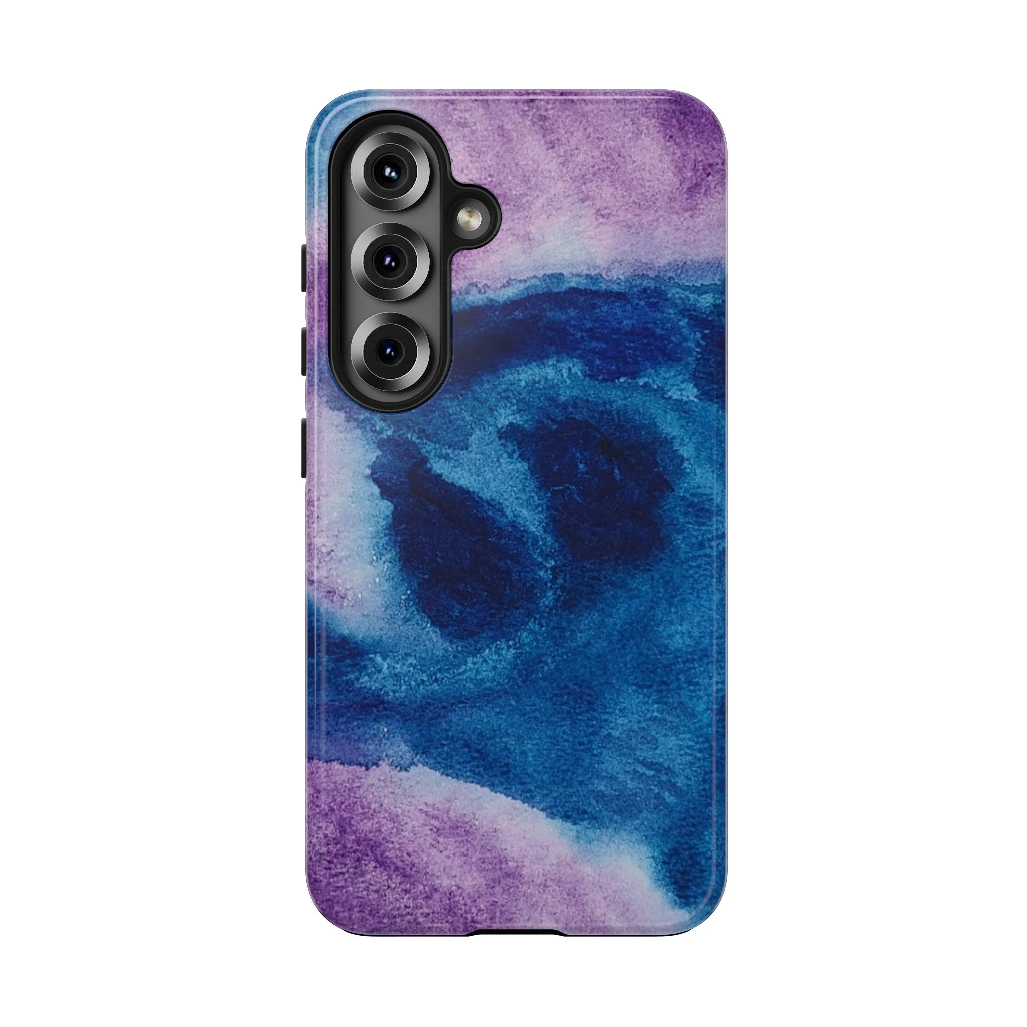 Purple Blue Abstract Phone Case | Geometric Swirl Pattern