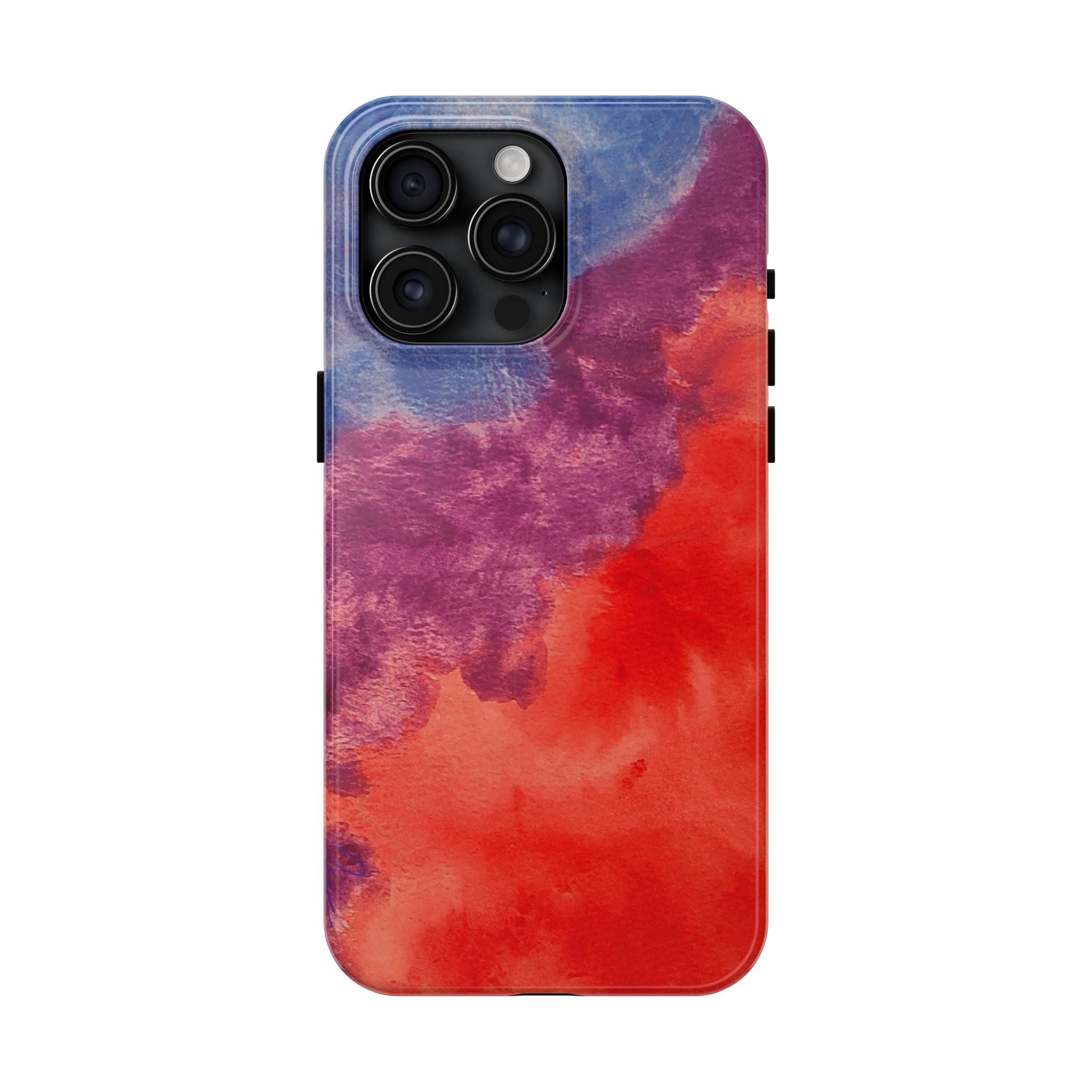 Red Purple Blue Abstract Phone Case | Colorful Geometric Art