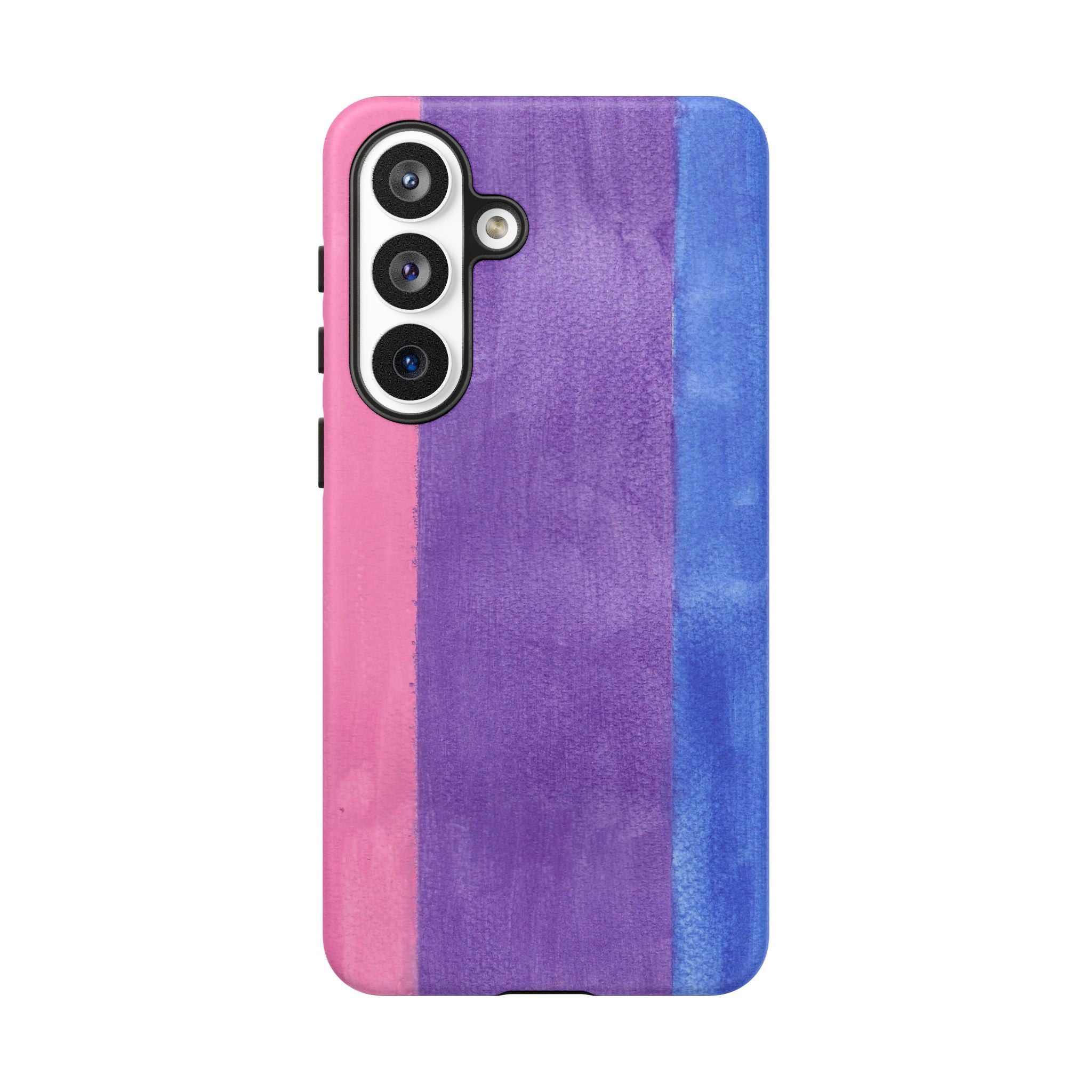 Watercolor Stripe Tough Phone Case — Pink Purple Blue Pride Protective Cover