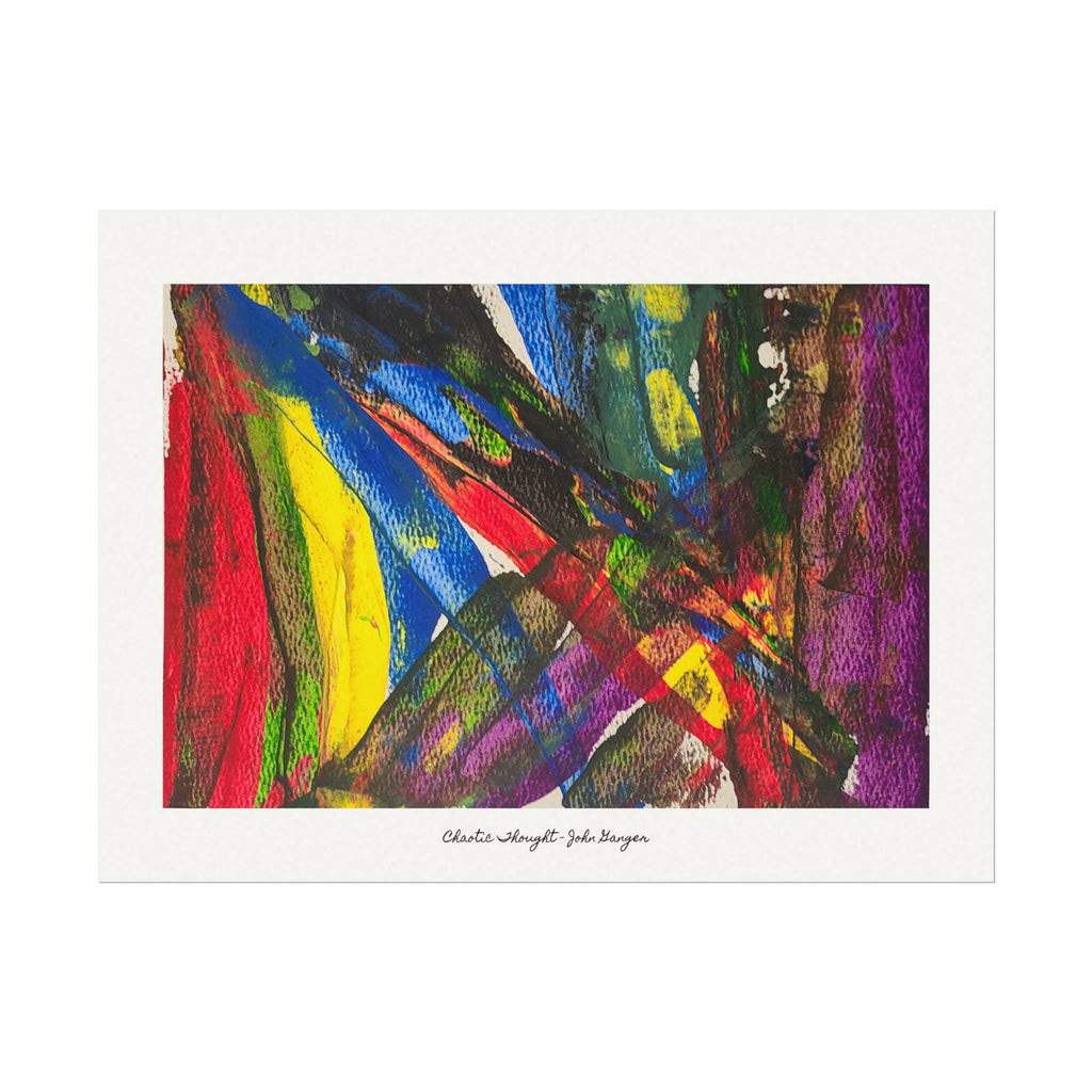 Watercolor Texture Art Print - "Chaotic Thought" by John Ganger