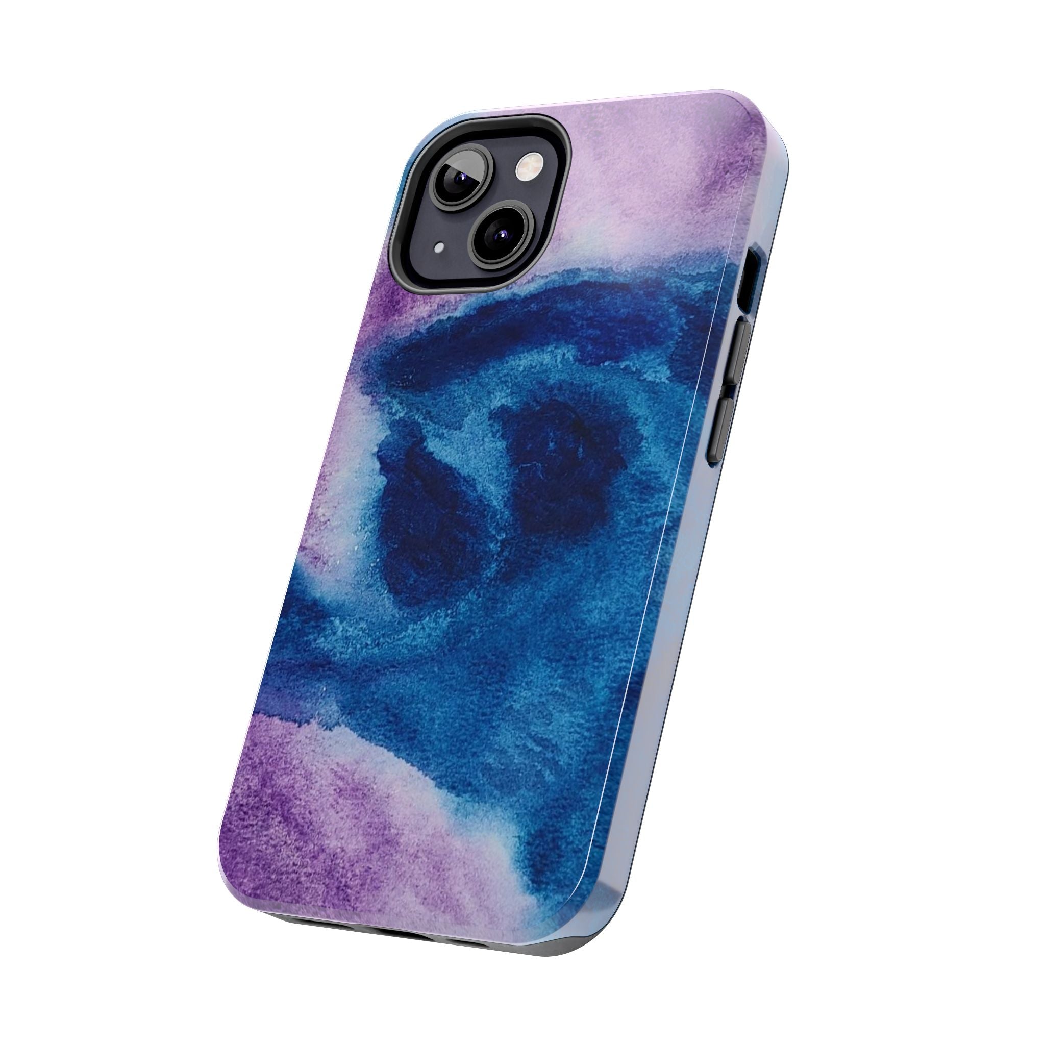 Purple Blue Abstract Phone Case | Geometric Swirl Pattern