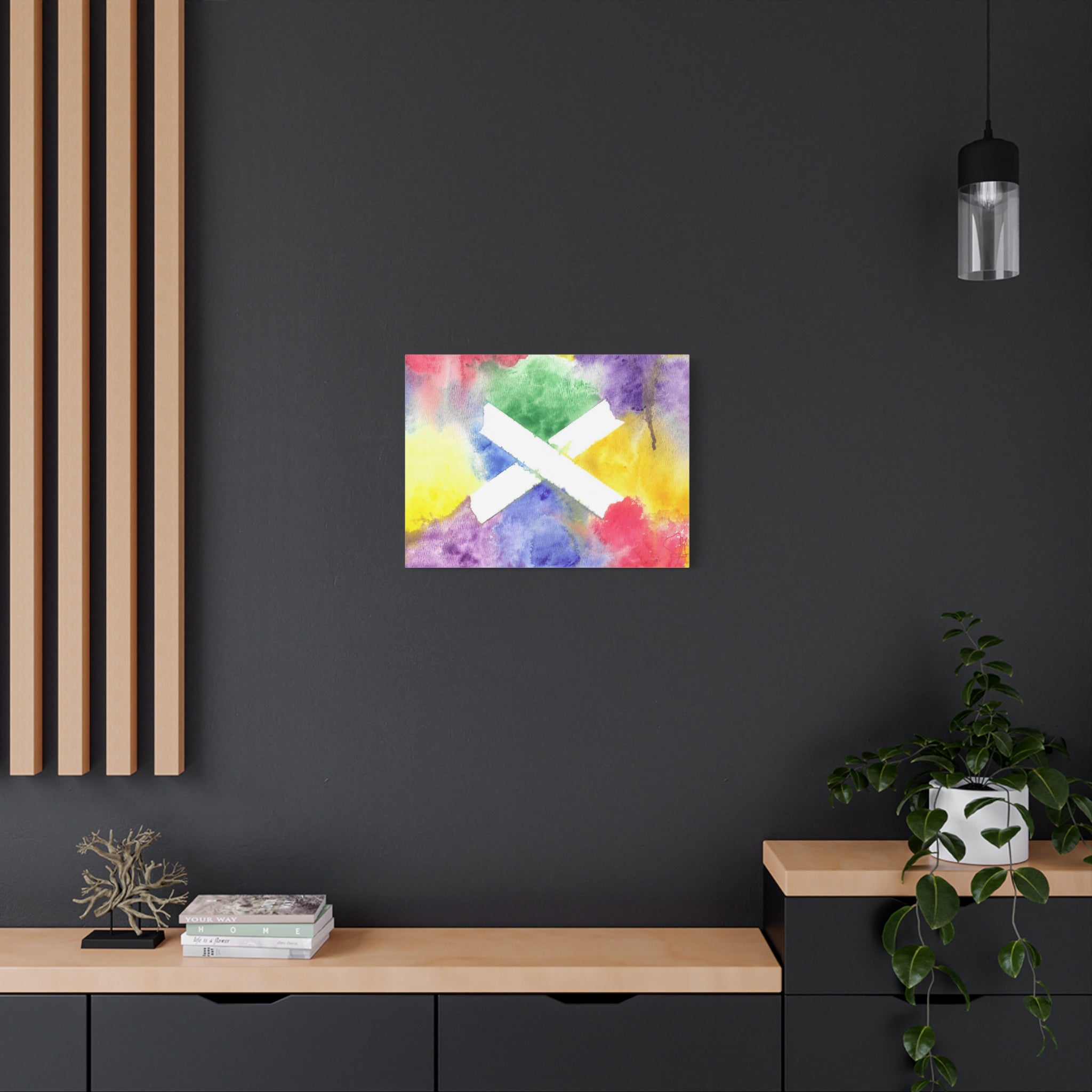 Marks the Spot - PTSD Journey Abstract Art - Canvas Wall Art