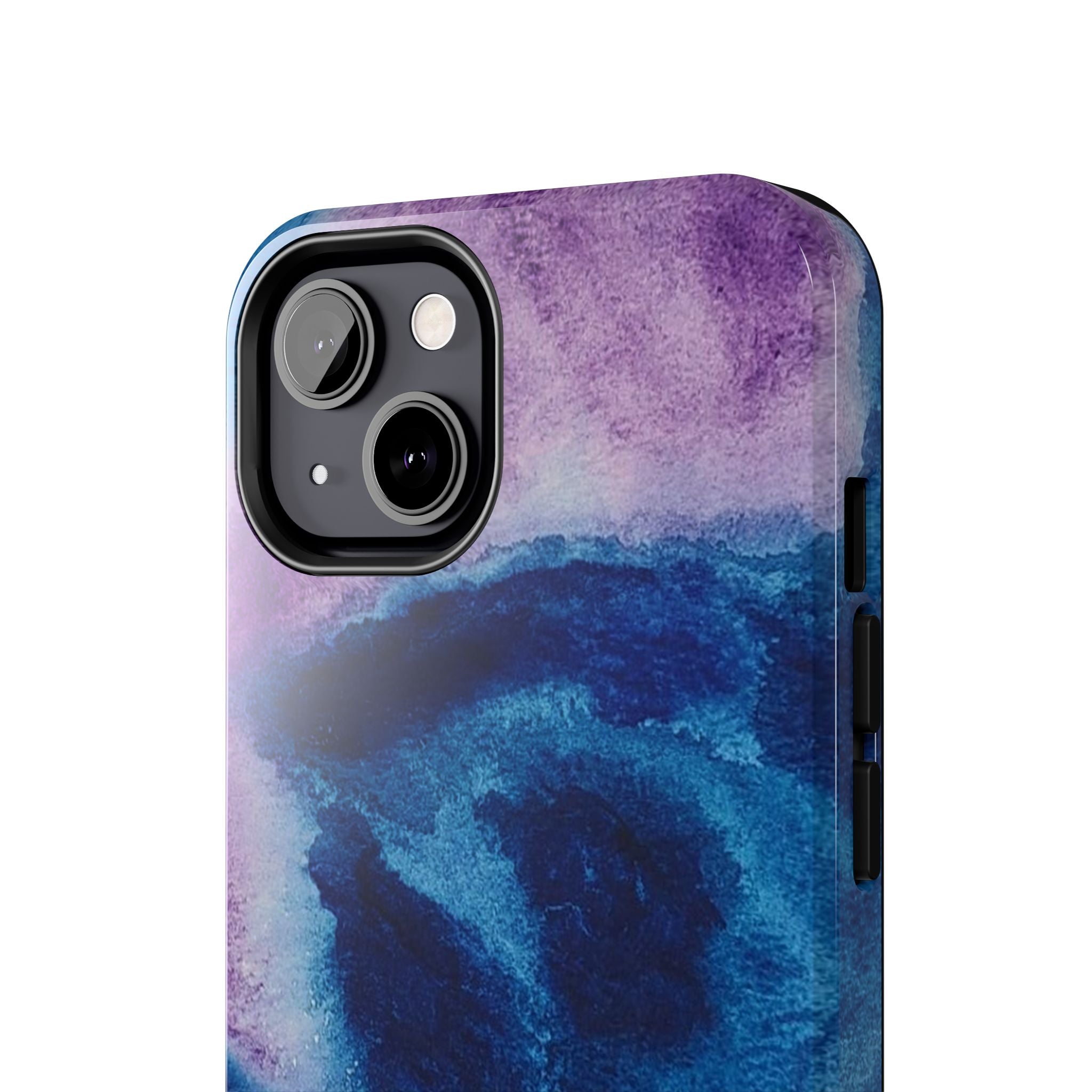 Purple Blue Abstract Phone Case | Geometric Swirl Pattern
