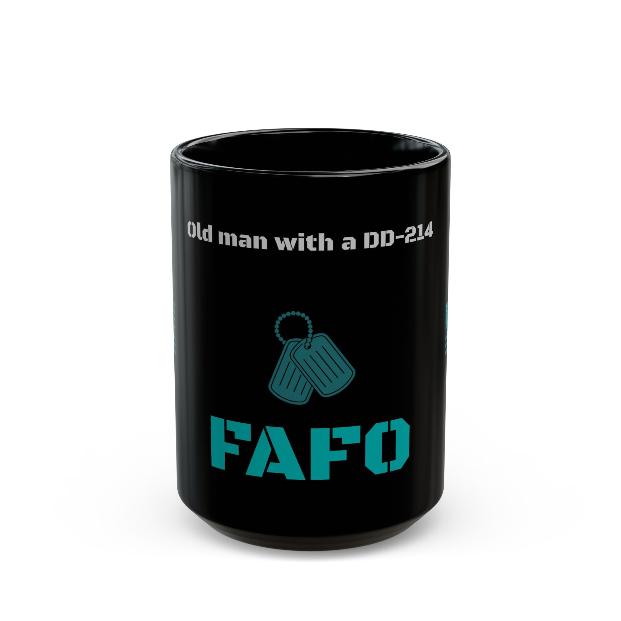 Choose Forward Black Mug — "DD-214 FAFO"