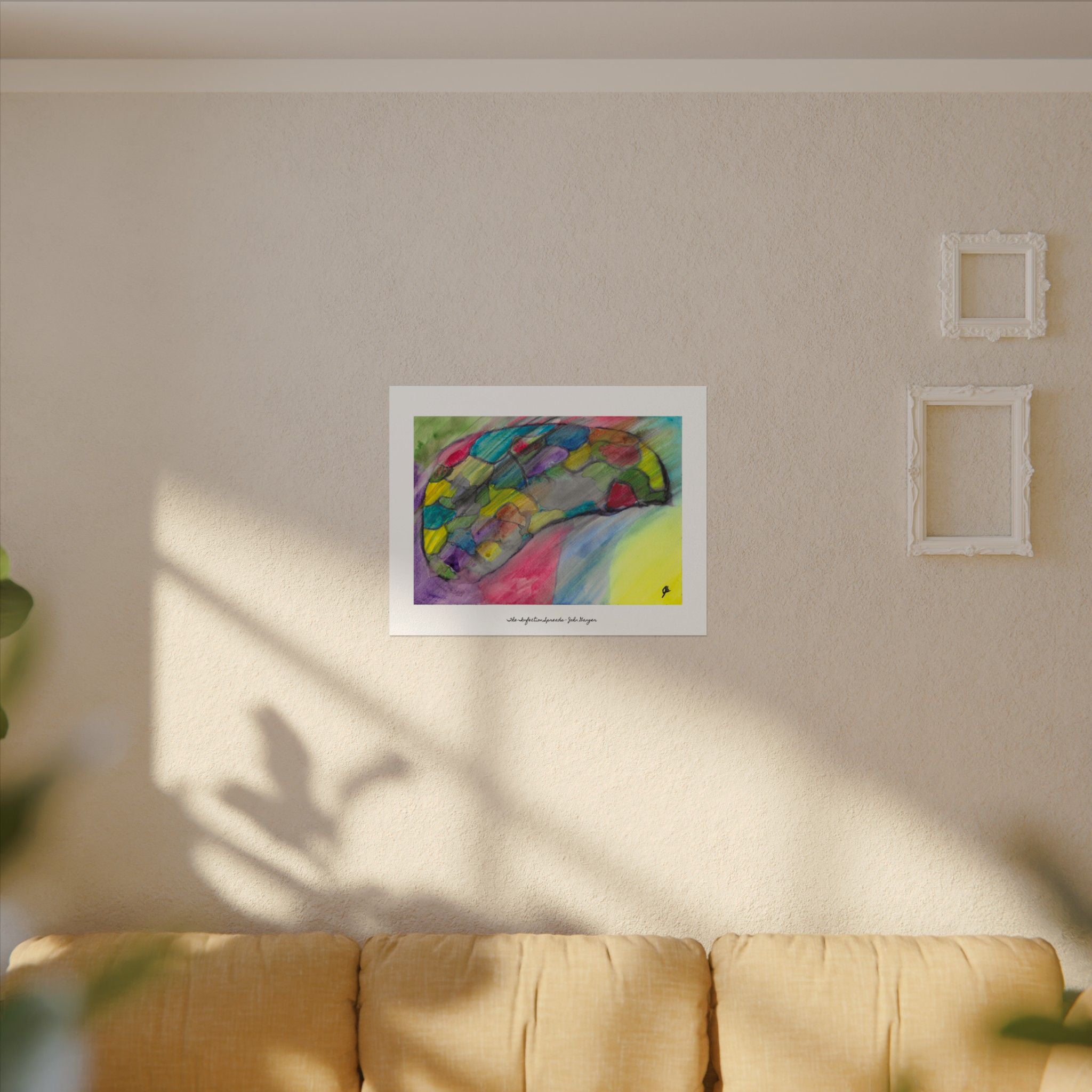 The Infection Spreads - Abstract Trauma Brain Watercolor Texture Art Print