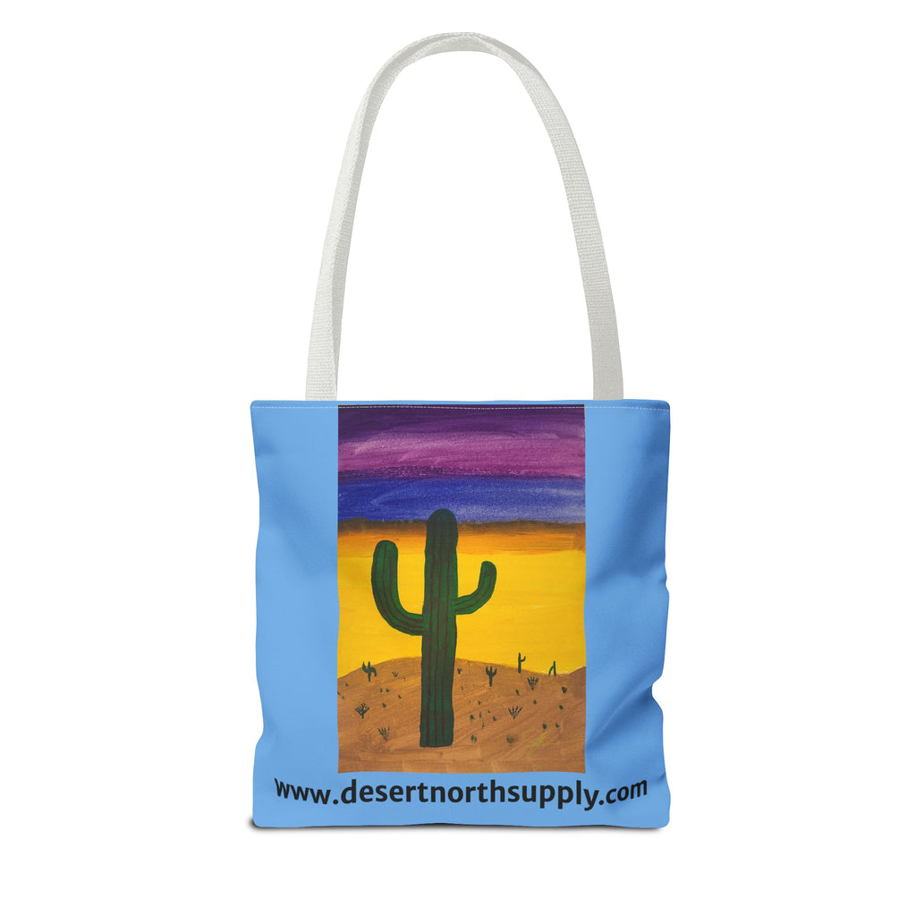 Desert Saguaro Cactus Canvas Tote Bag — "Alone" by John Ganger