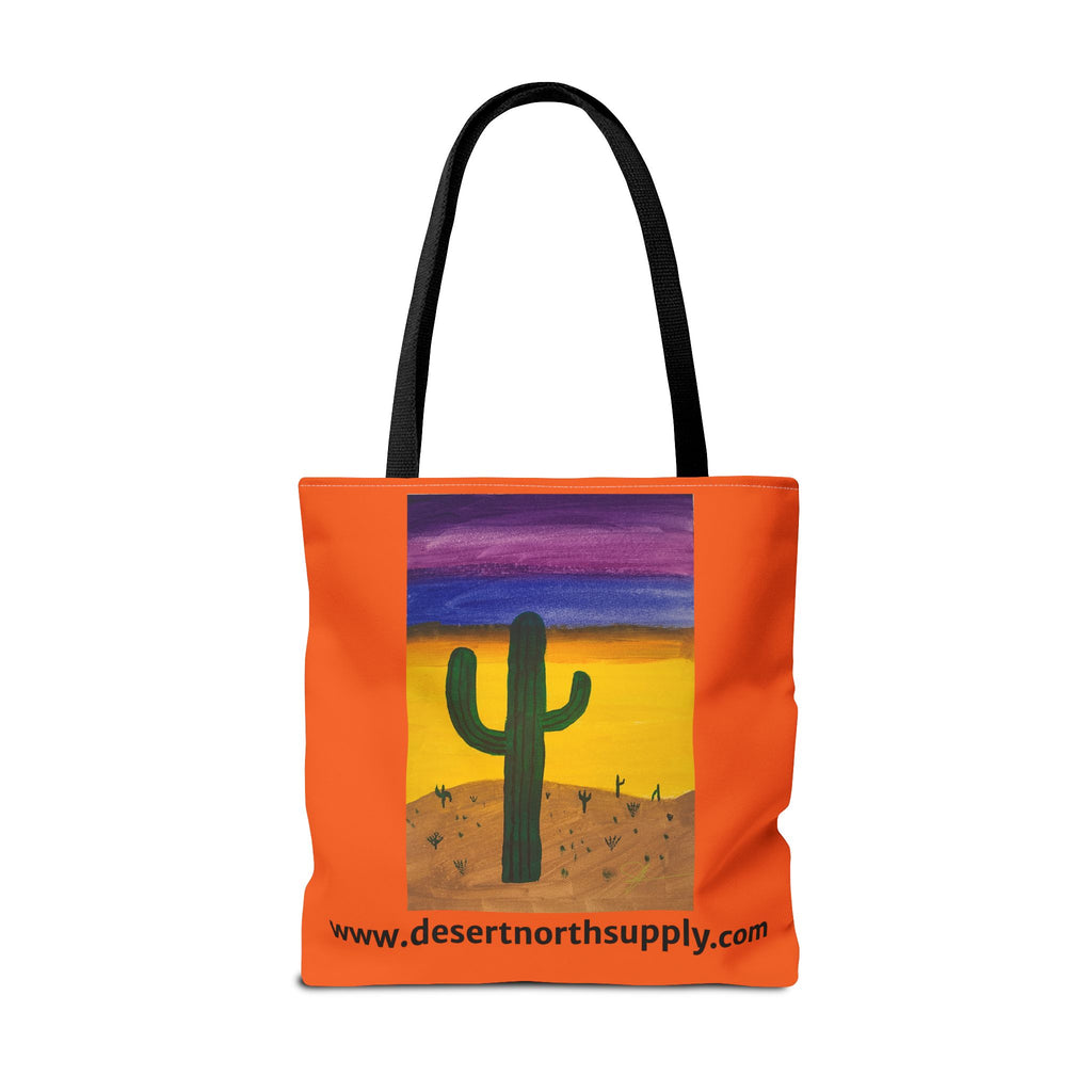 Desert Saguaro Cactus Canvas Tote Bag — "Alone" by John Ganger