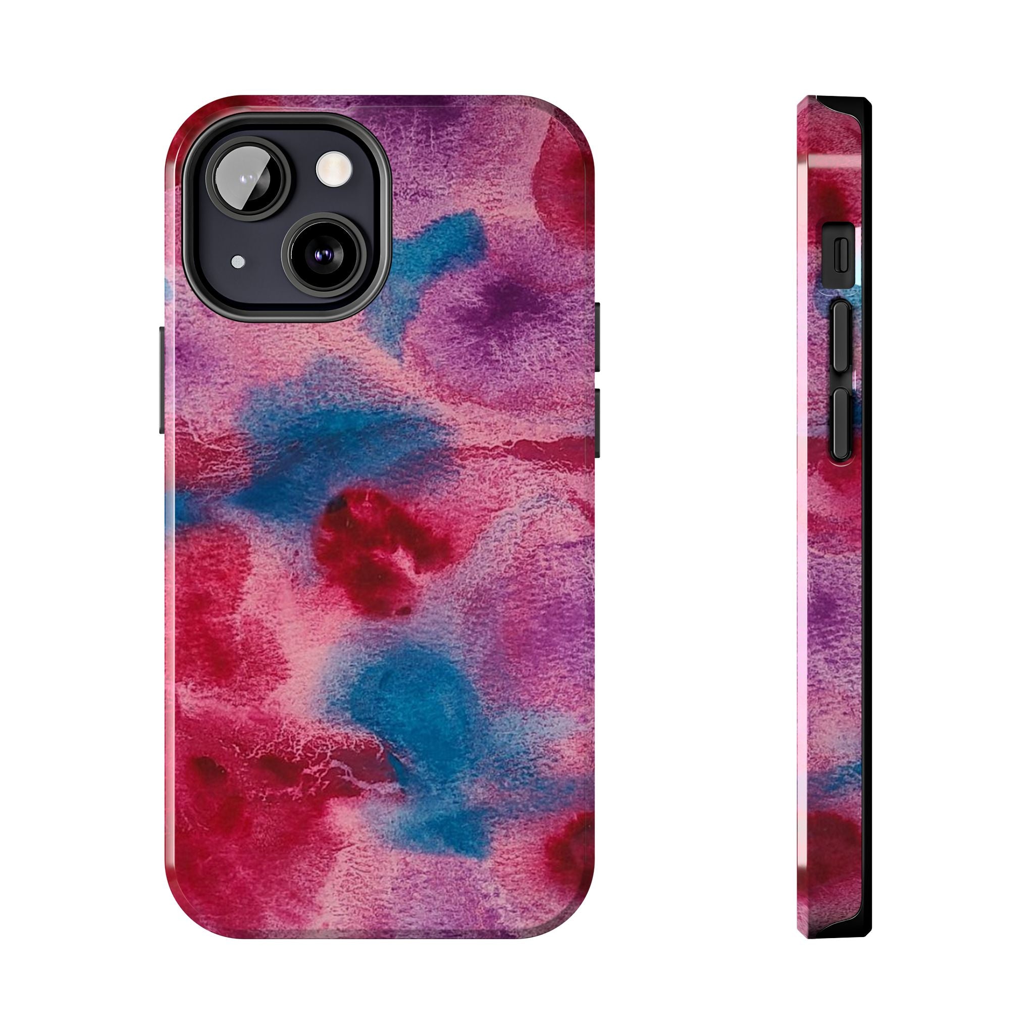 Pink Blue Watercolor Abstract Phone Case | Tough Case