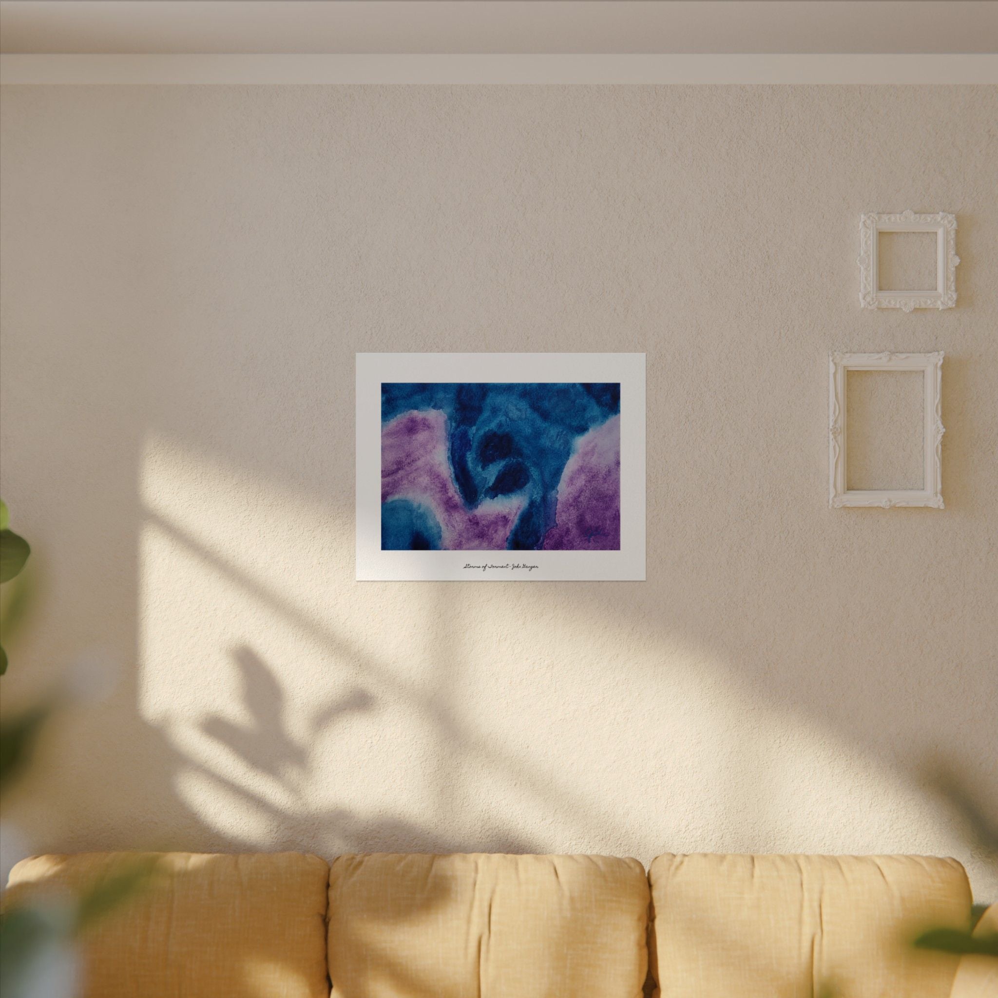 Watercolor Texture Art Print — "Storms of Torment" by John Ganger