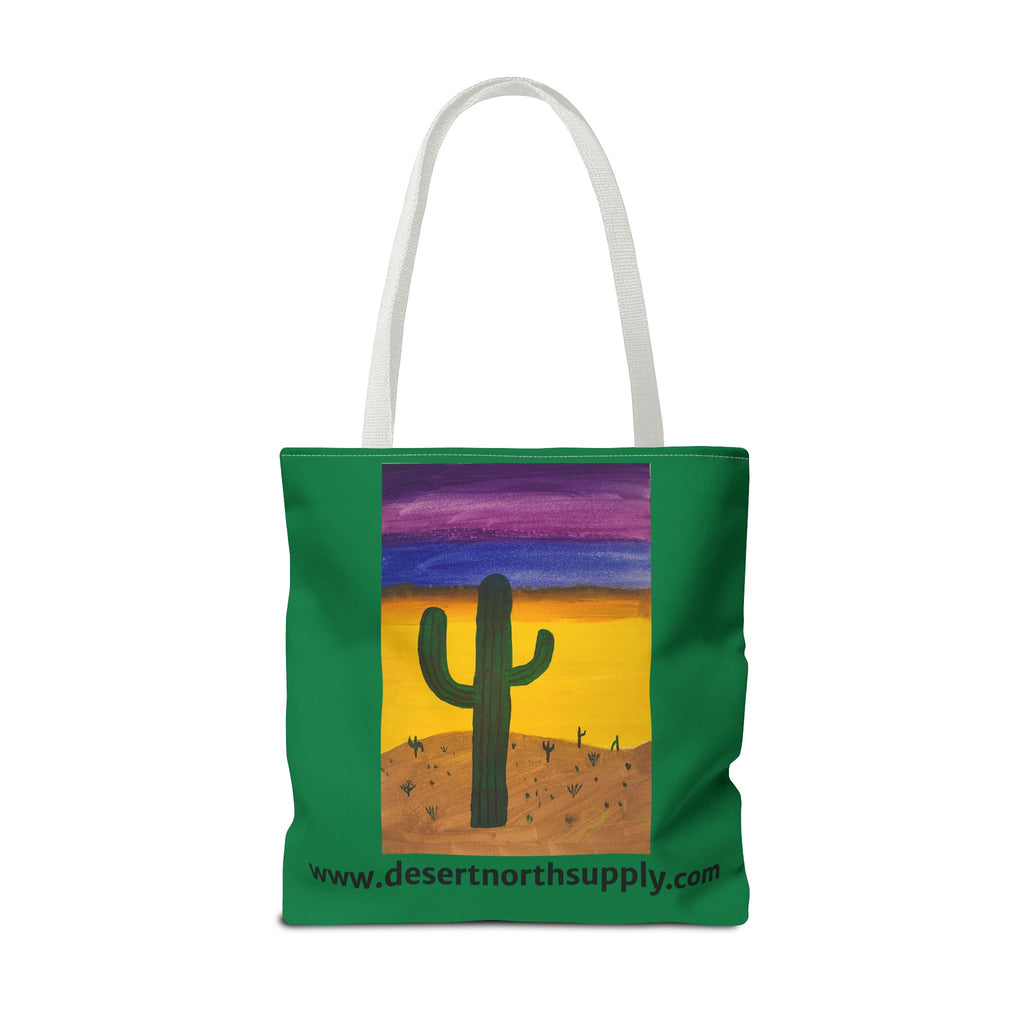 Desert Saguaro Cactus Canvas Tote Bag — "Alone" by John Ganger