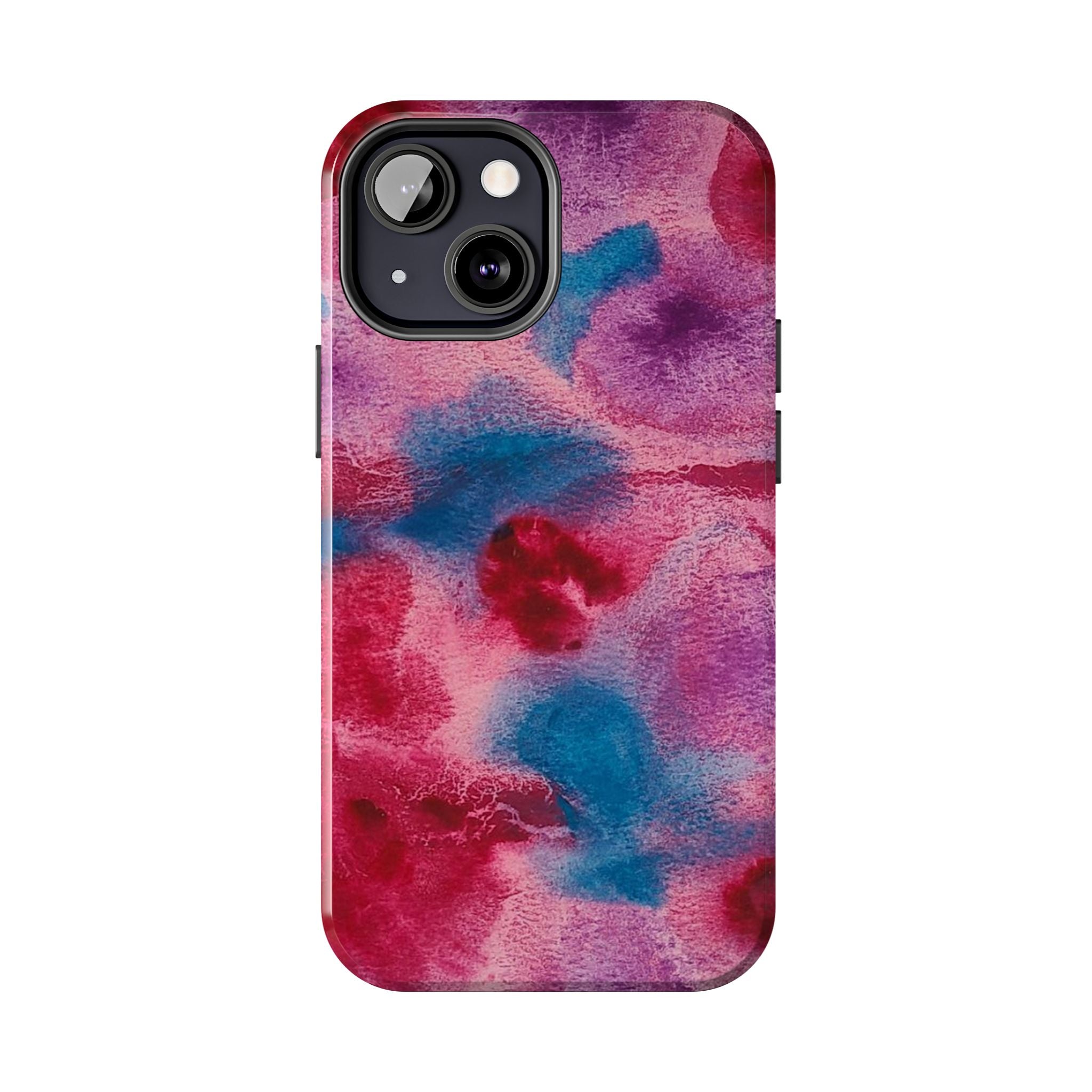 Pink Blue Watercolor Abstract Phone Case | Tough Case