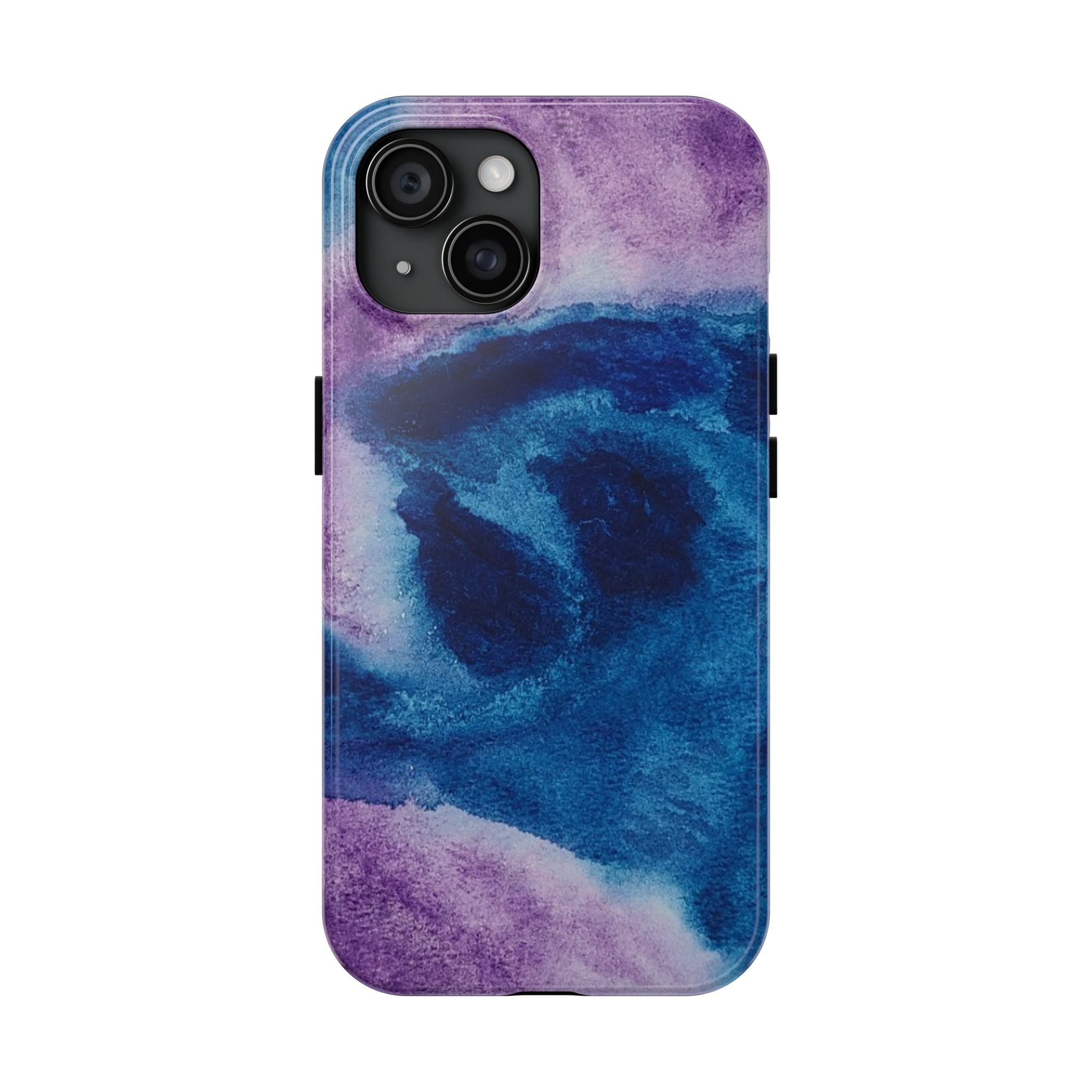 Purple Blue Abstract Phone Case | Geometric Swirl Pattern