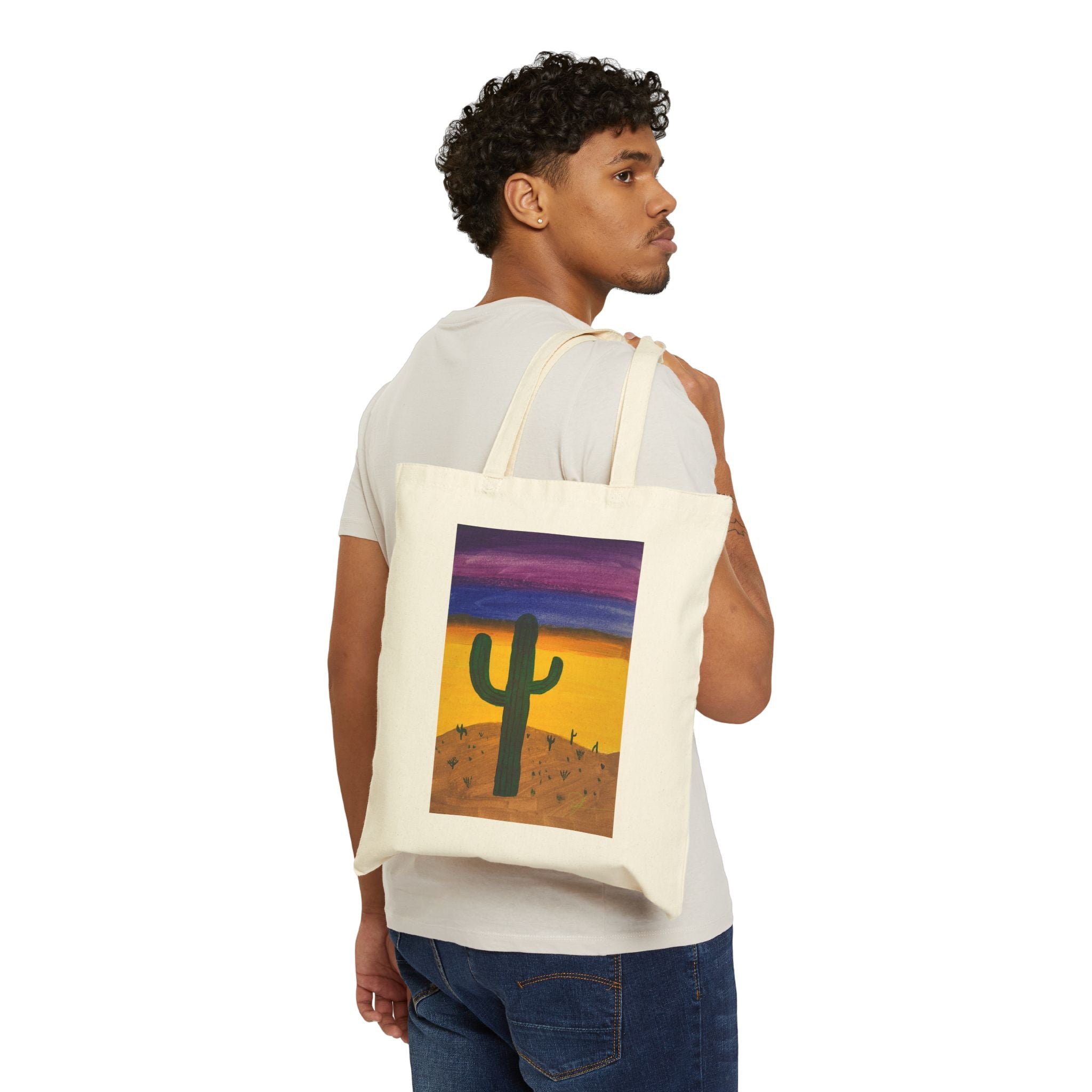 Desert Sunset Cactus Tote