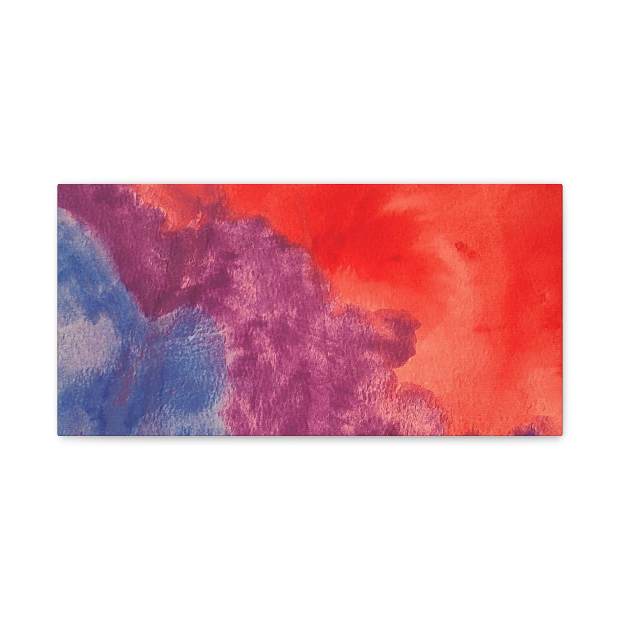 Abstract Watercolor Canvas Print - "The Line Between" Original Art by John Ganger - Matte Stretched Wall Art