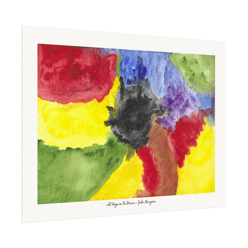 It Begins to Grow - The First Invasion - Watercolor Texture Art Print by John Ganger