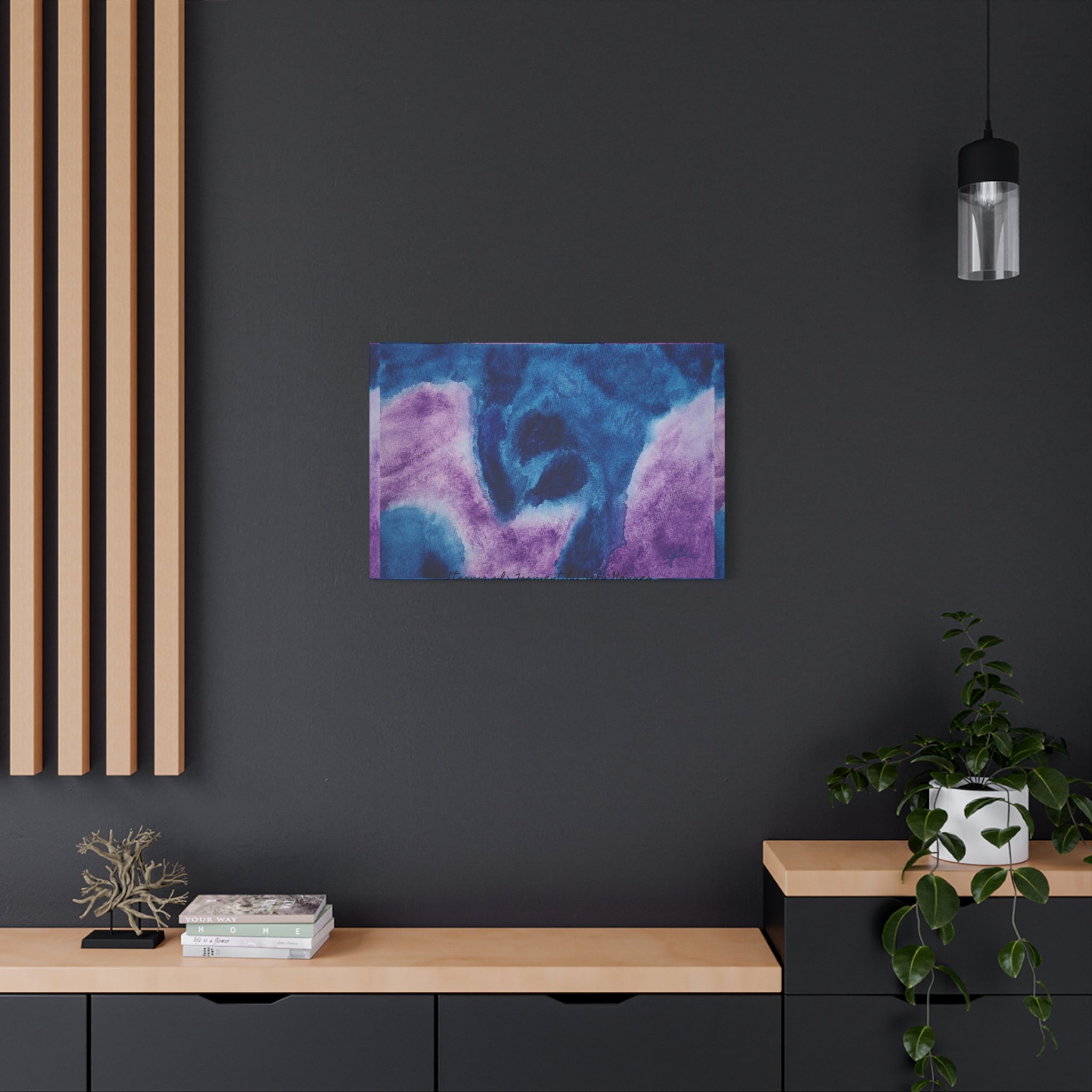 Matte Stretched 1.25" Canvas Wall Art – "Storms of Torment" Original watercolor by John Ganger