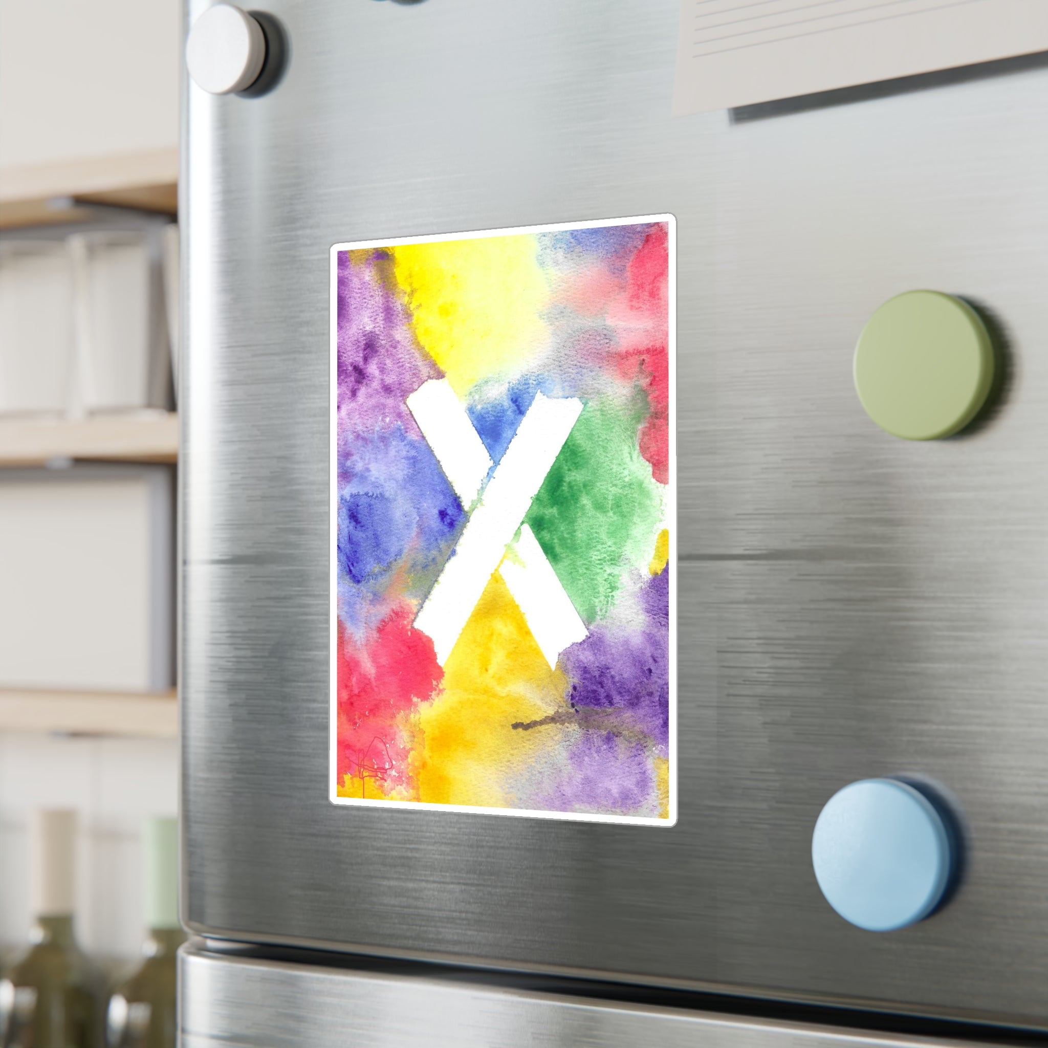 PTSD Healing Abstract 'Marks the Spot' Vinyl Decal - Watercolor Art Sticker