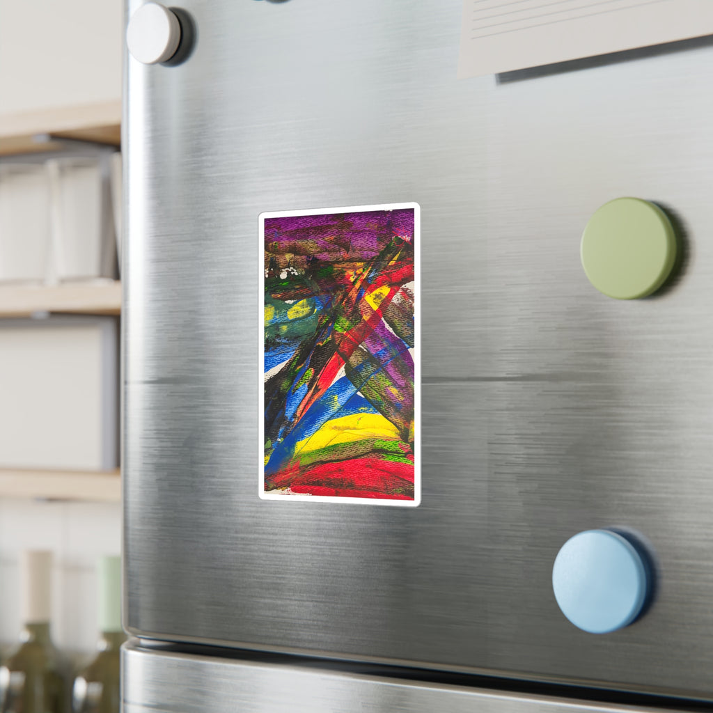 Chaotic Thought Abstract Watercolor Vinyl Decal — Emotional Expression Art Sticker