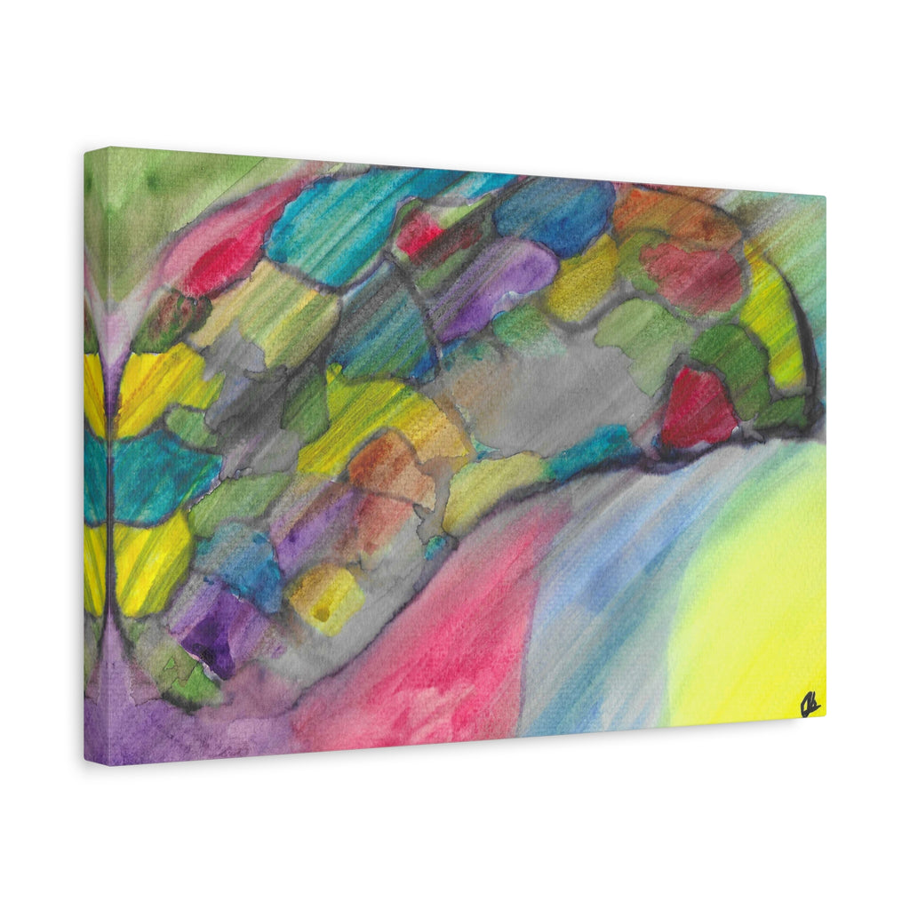 The Infection Spreads - Abstract Trauma Brain Watercolor - Canvas Wall Art