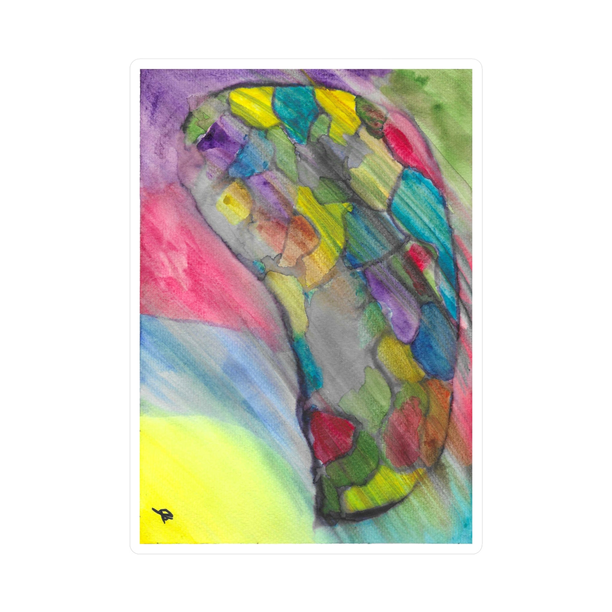 The Infection Spreads - Abstract Trauma Brain Watercolor - Vinyl Decal
