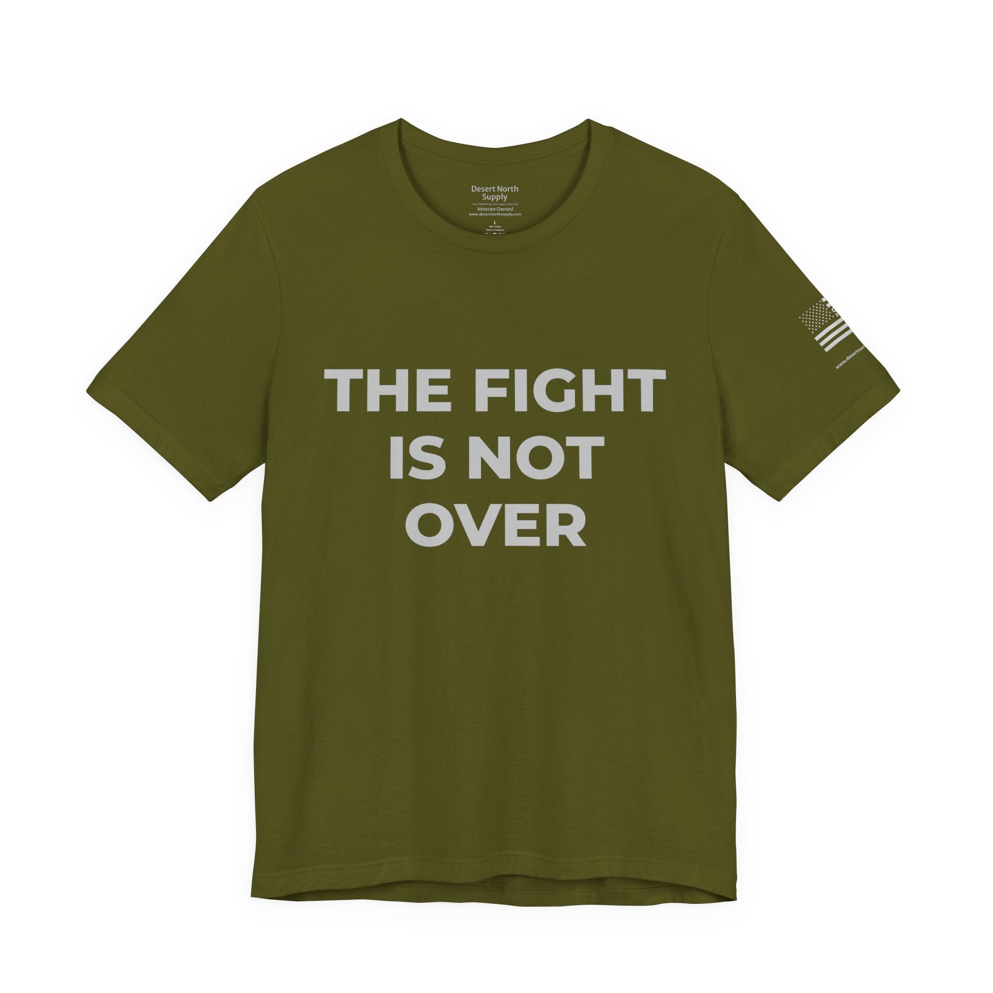 The Fight Is Not Over Shield Edition - Motivational Tee Choose Forward