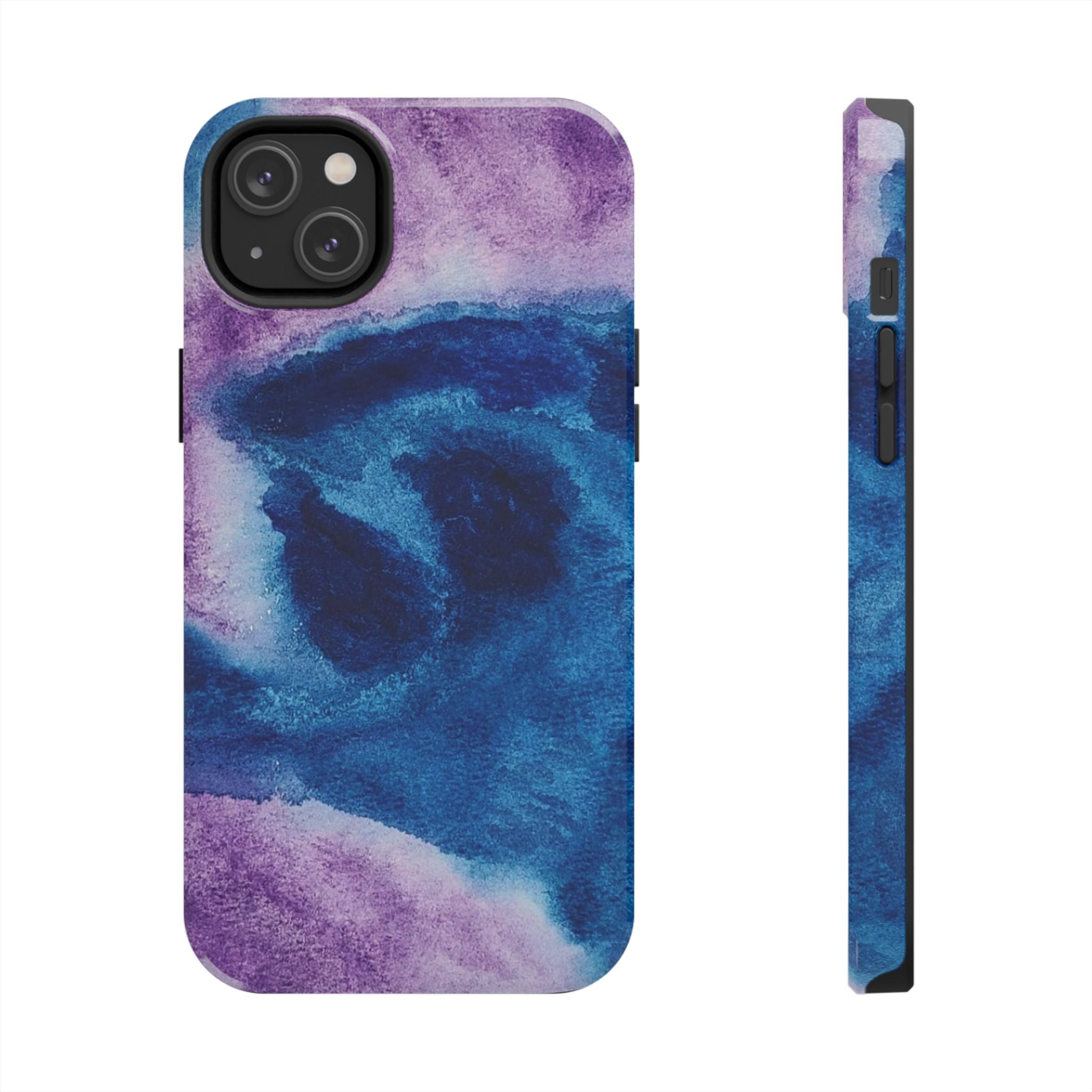 Purple Blue Abstract Phone Case | Geometric Swirl Pattern