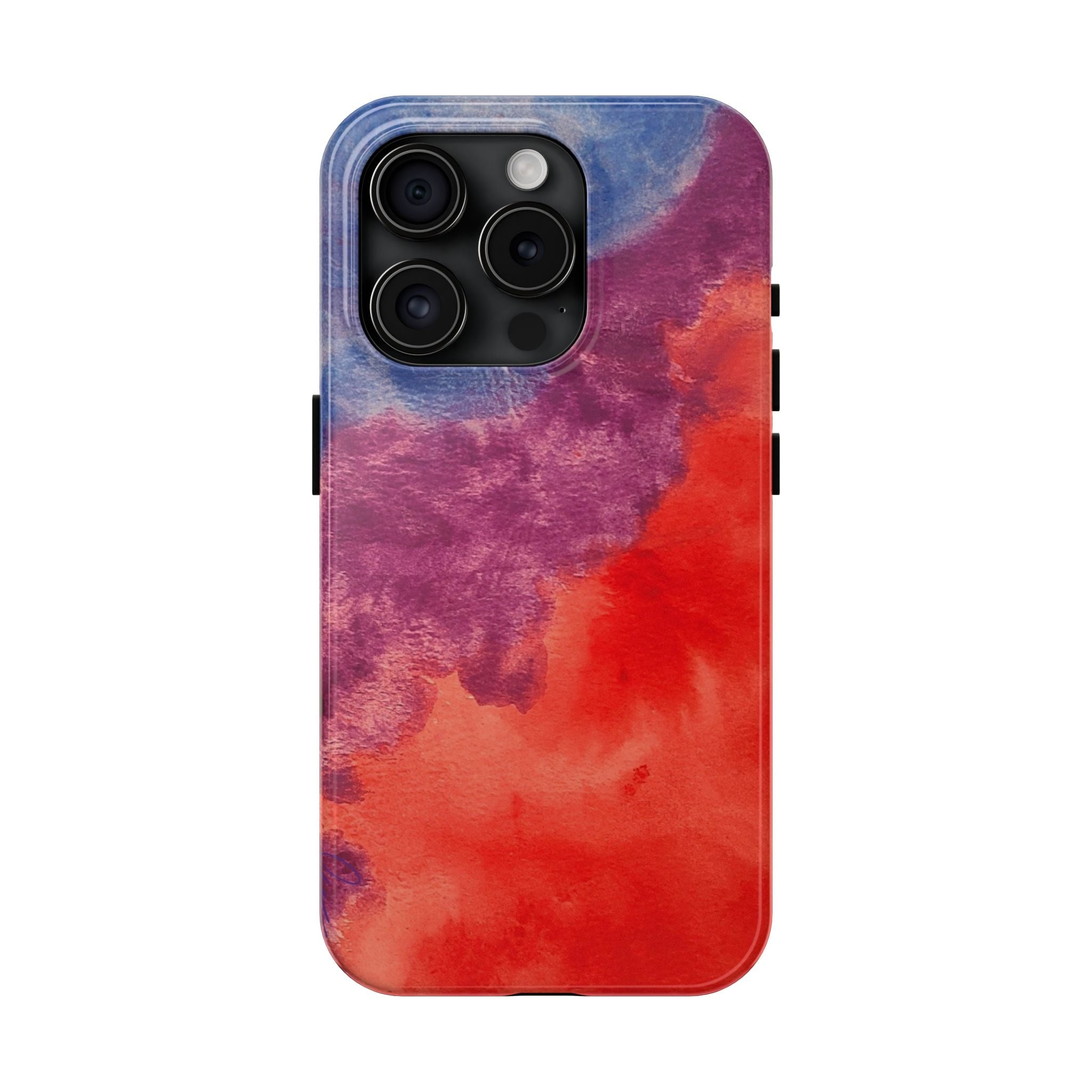 Red Purple Blue Abstract Phone Case | Colorful Geometric Art