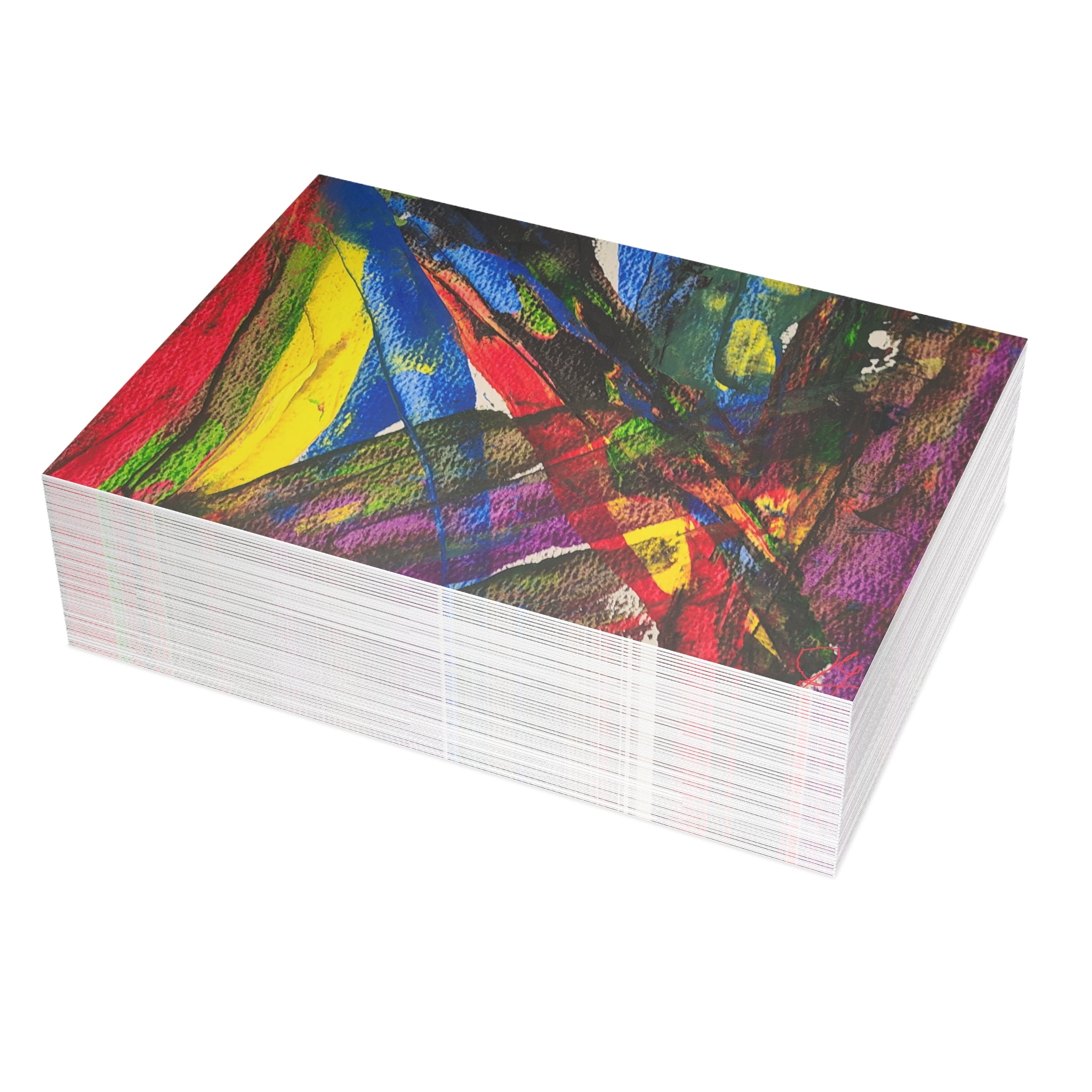 Chaotic Thought - PTSD Turmoil Abstract Watercolor Postcard Set (4x6 or 5x7)