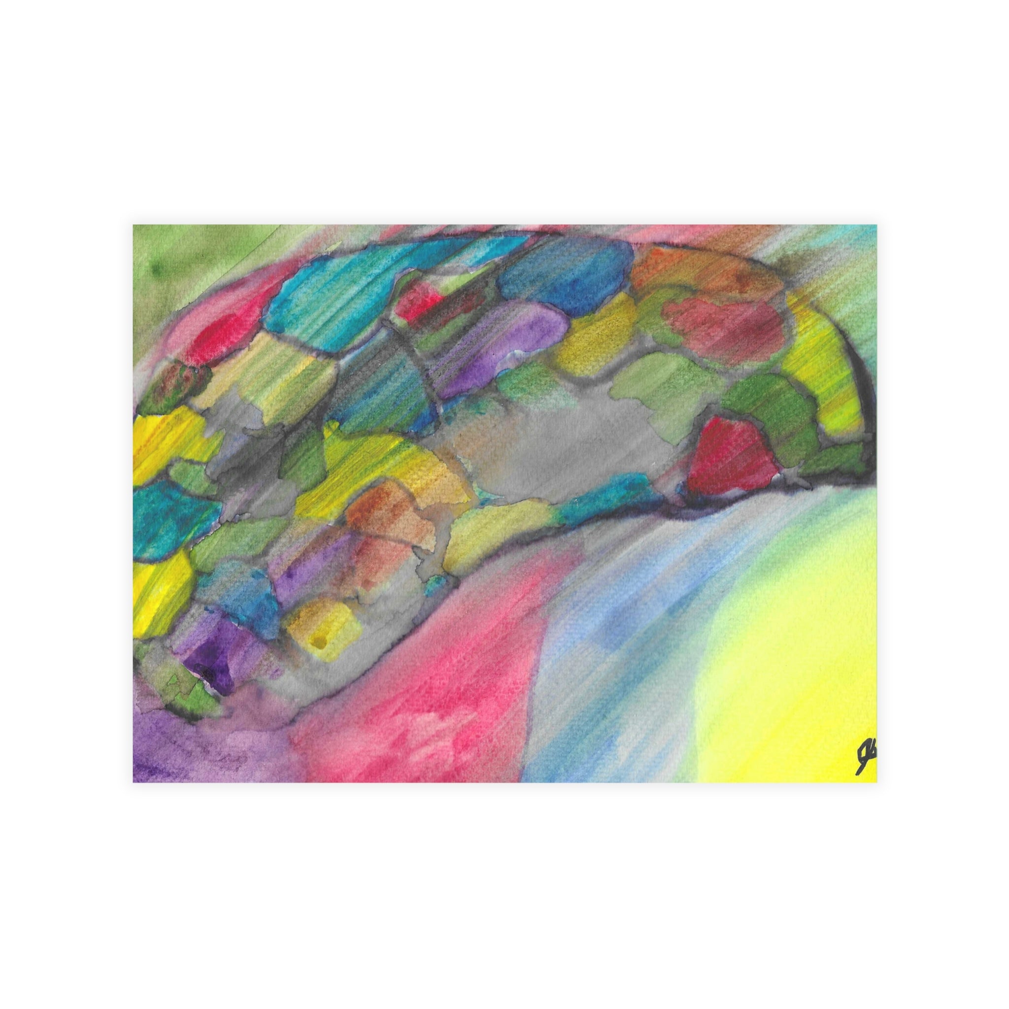 The Infection Spreads - Abstract Trauma Brain Watercolor Postcard Set (4x6 or 5x7)