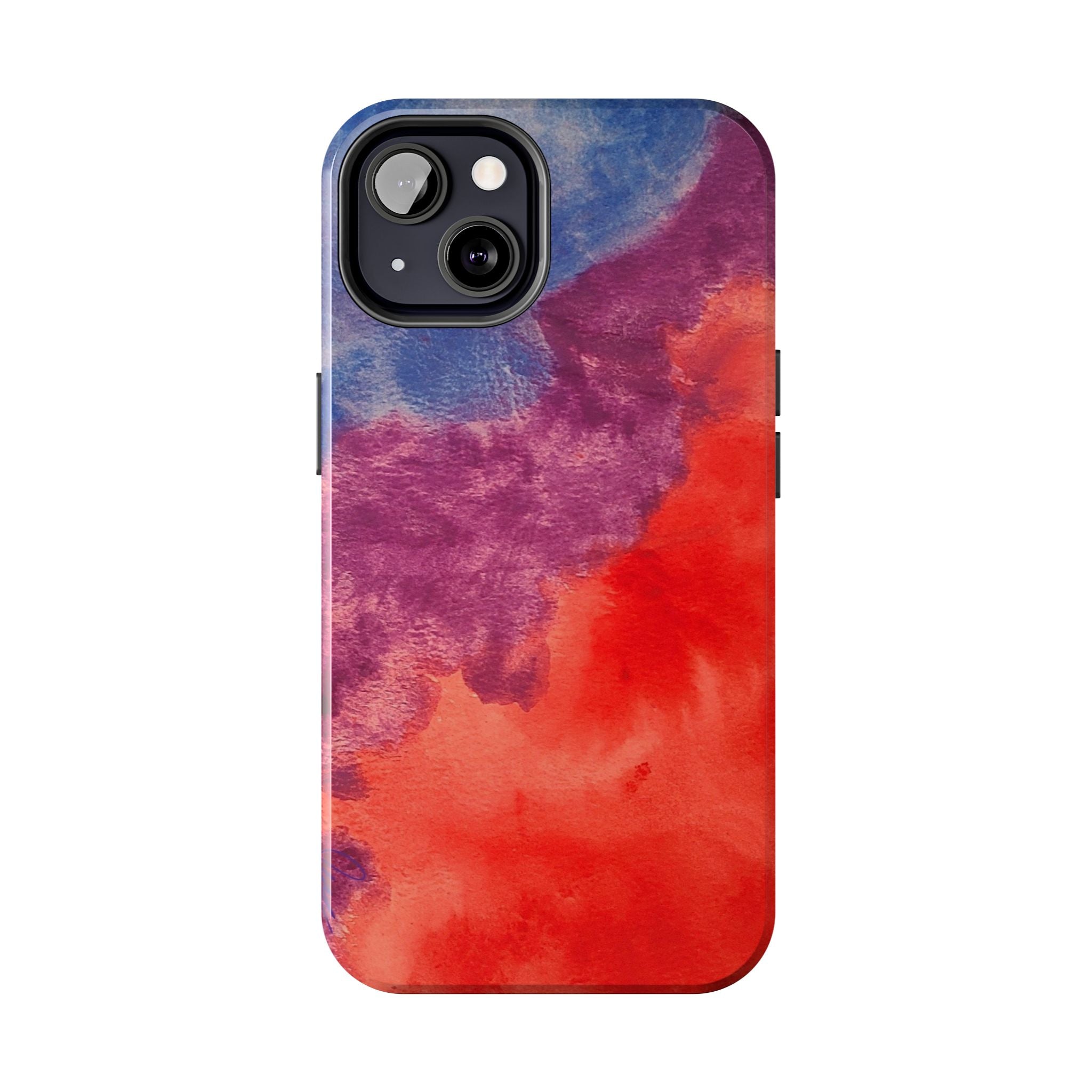 Red Purple Blue Abstract Phone Case | Colorful Geometric Art