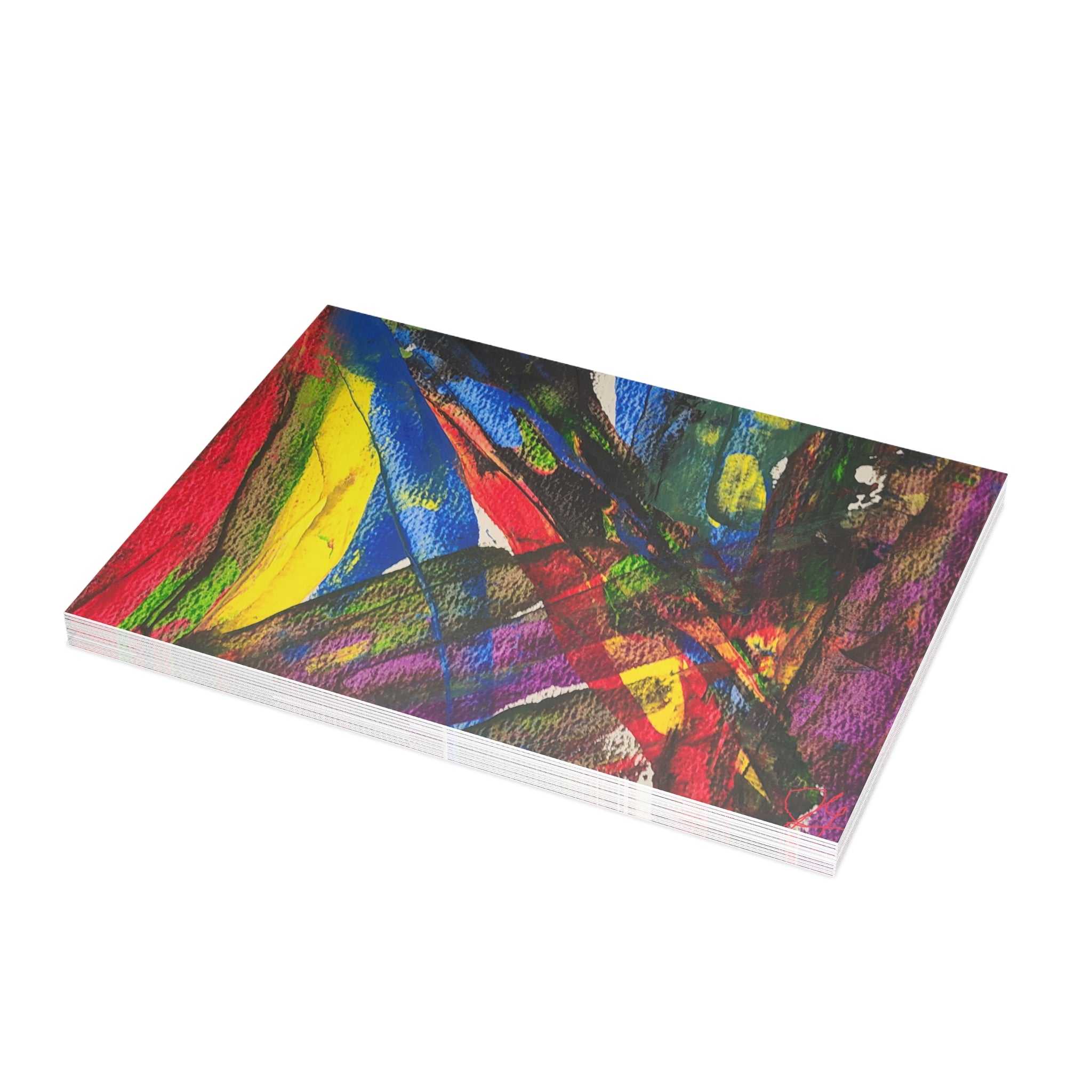 Chaotic Thought - PTSD Turmoil Abstract Watercolor Postcard Set (4x6 or 5x7)