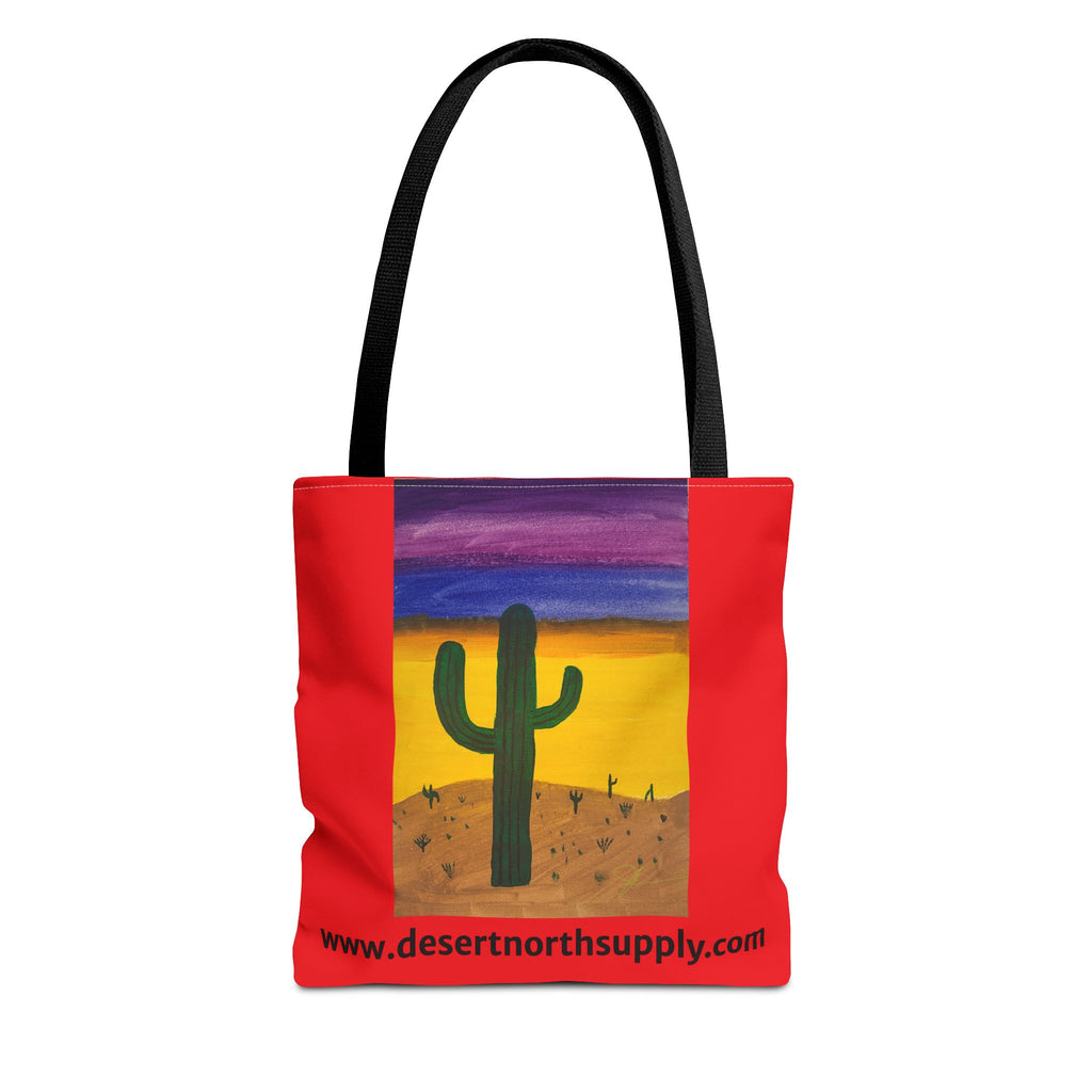 Desert Saguaro Cactus Canvas Tote Bag — "Alone" by John Ganger