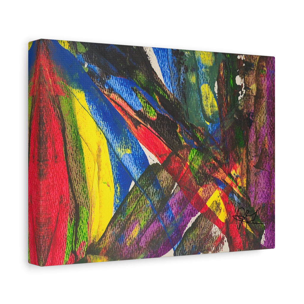 Abstract Canvas Art - "Chaotic Thought" Original Art by John Ganger
