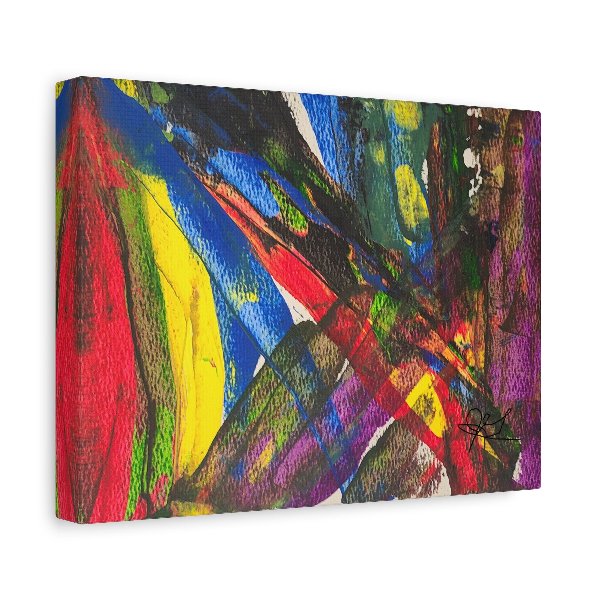 Abstract Canvas Art - "Chaotic Thought" Original Art by John Ganger