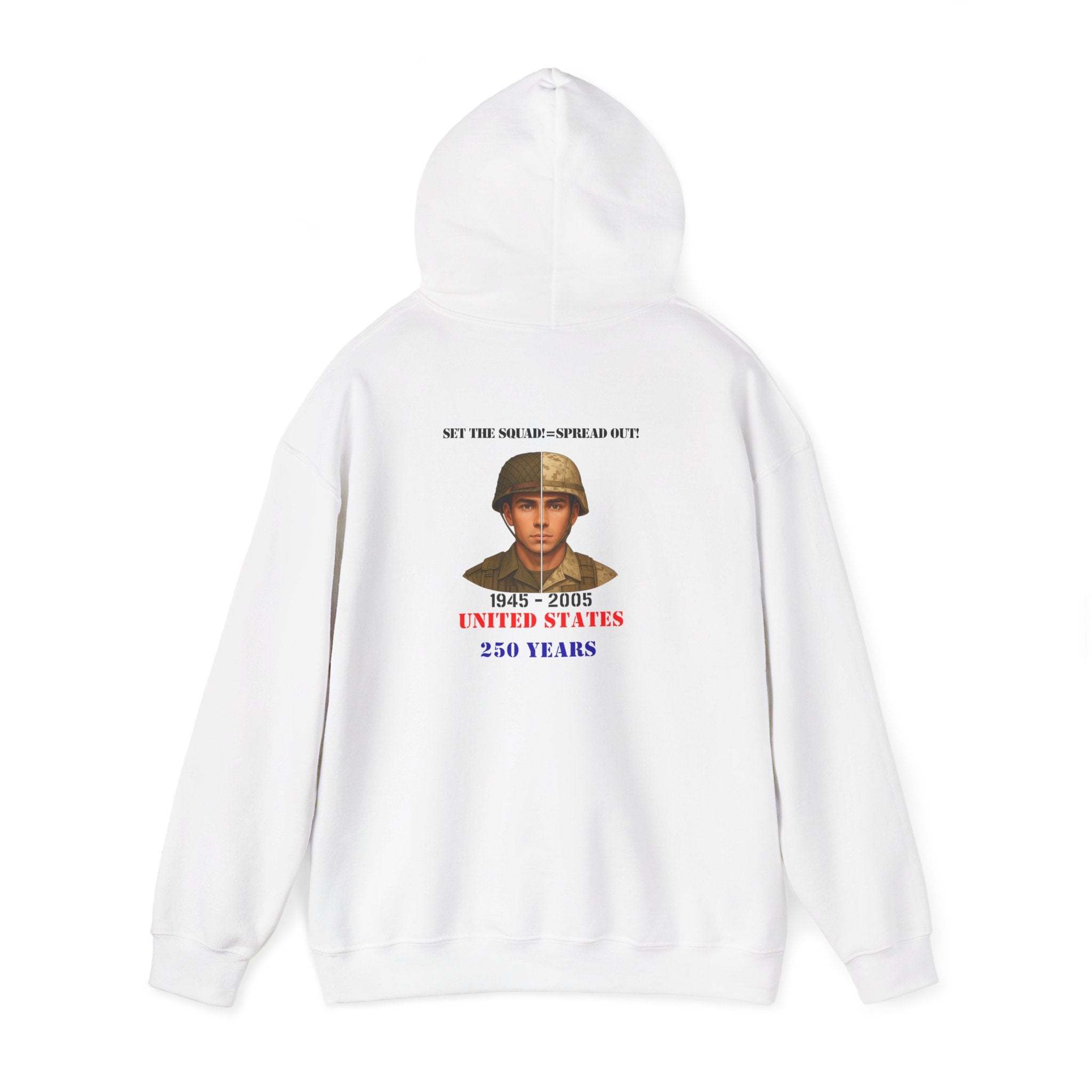 United States 250 Years 1945 - 2005 Split-Era Soldier Graphic Hoodie