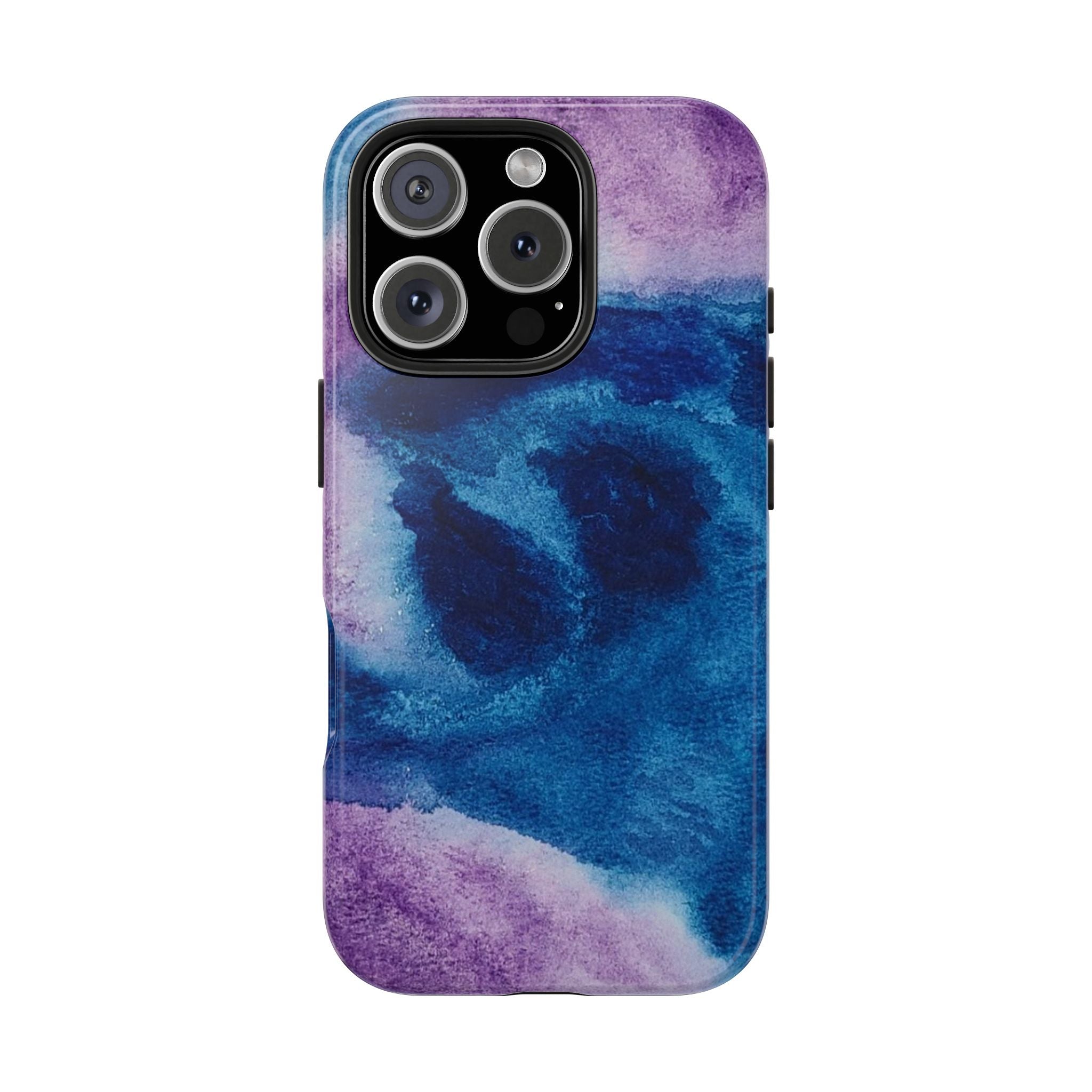 Purple Blue Abstract Phone Case | Geometric Swirl Pattern