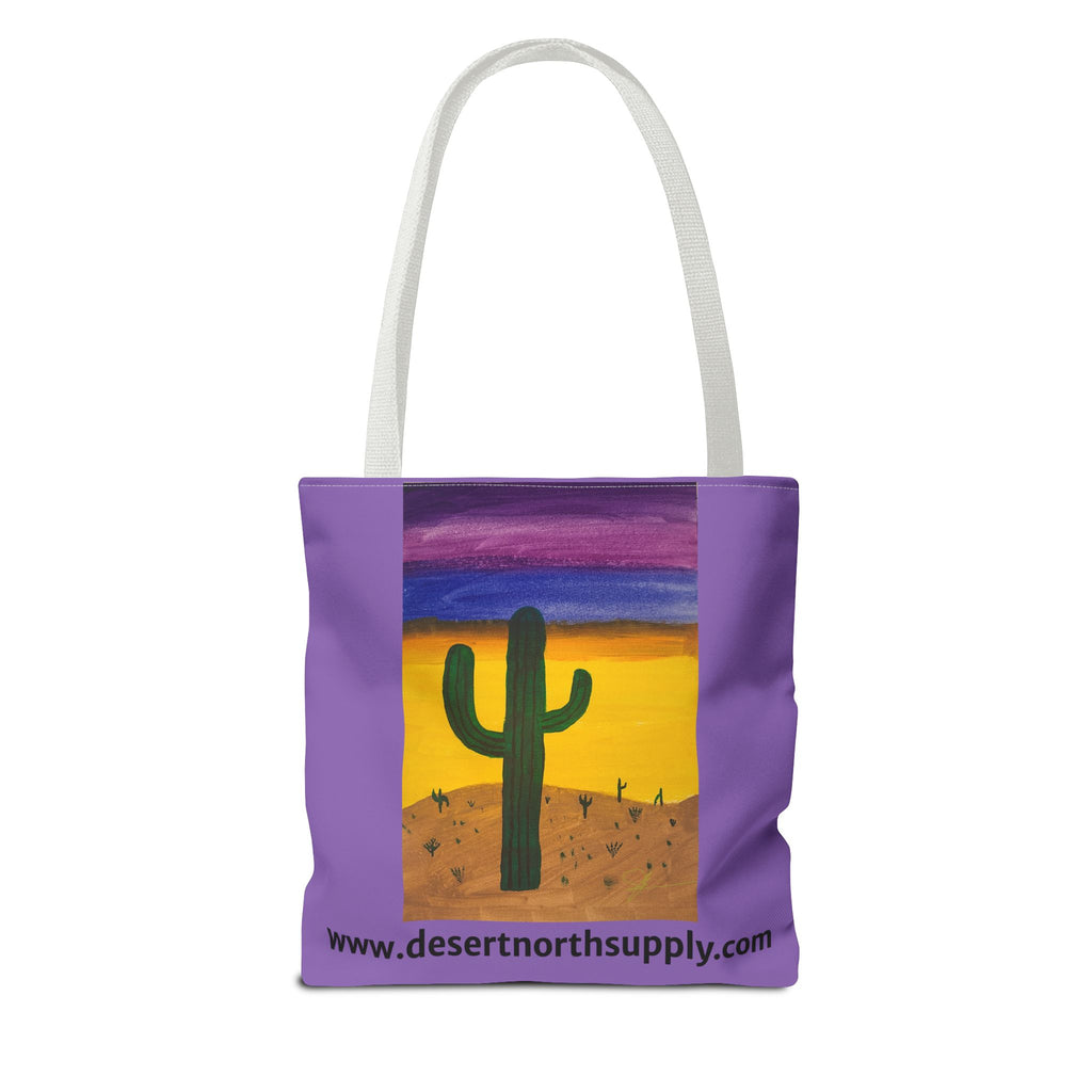 Desert Saguaro Cactus Canvas Tote Bag — "Alone" by John Ganger