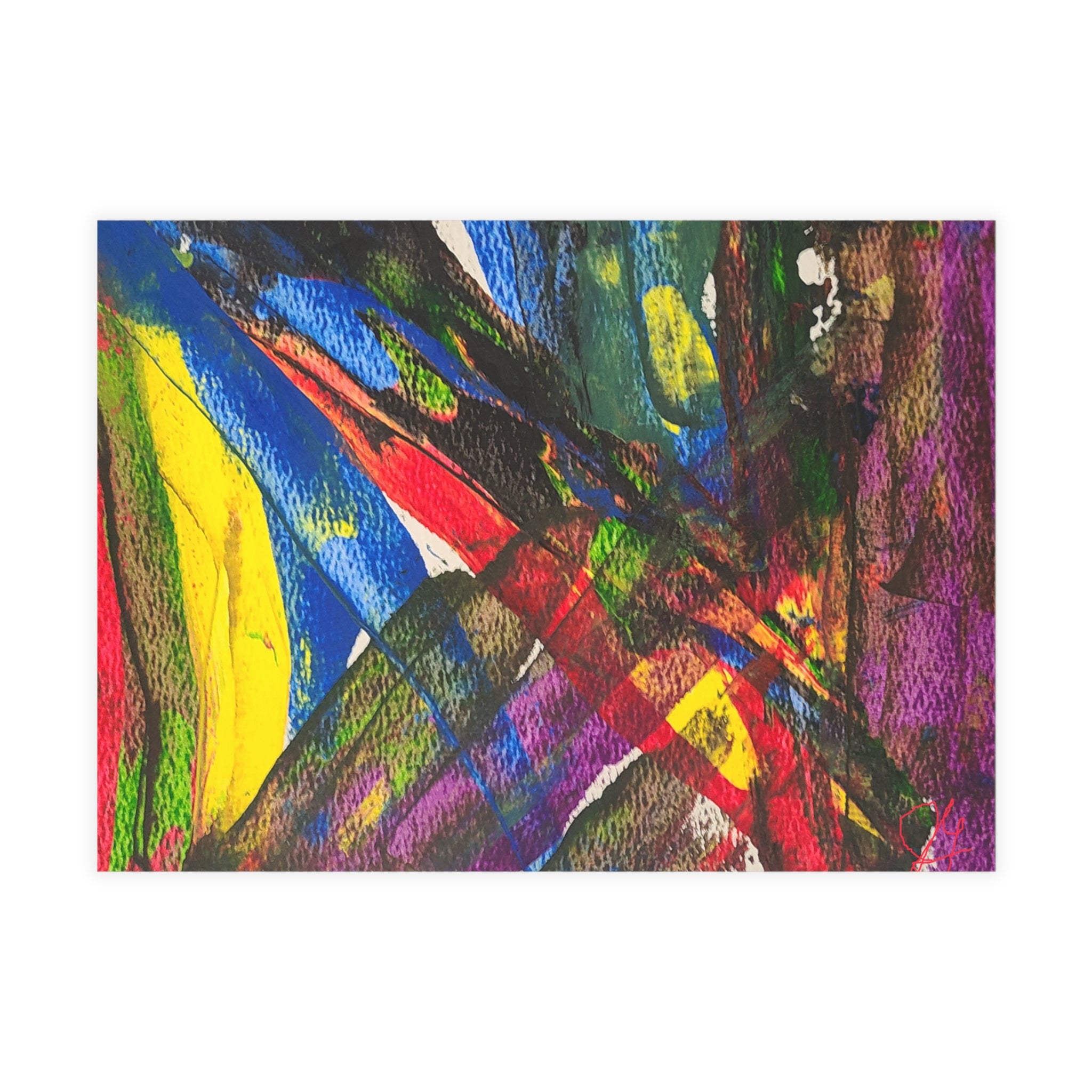 Chaotic Thought - PTSD Turmoil Watercolor Art - Abstract Watercolor Postcard Set (4x6 or 5x7)