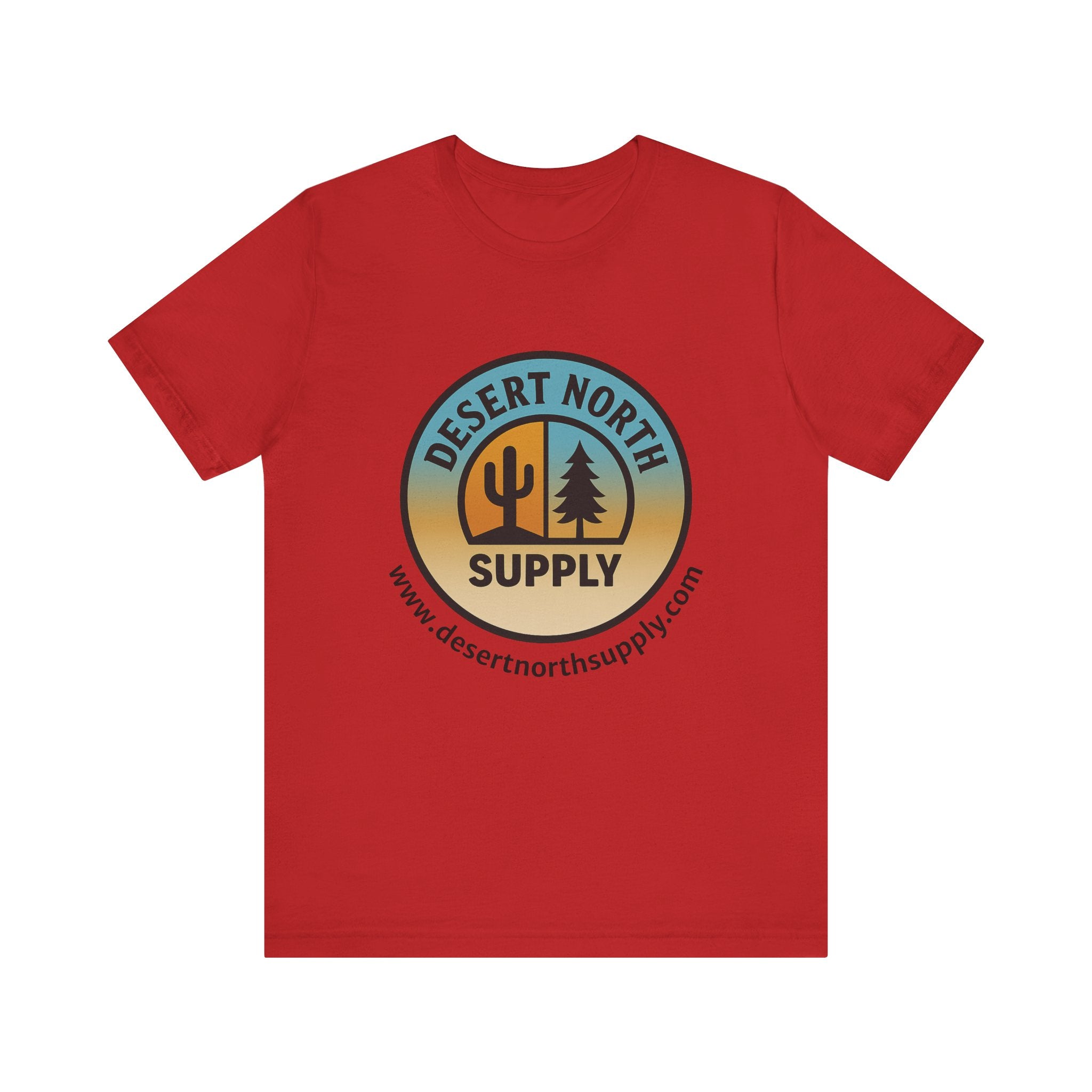 Desert North Supply Logo Tee — Vintage Sunset Outdoor Graphic T-Shirt
