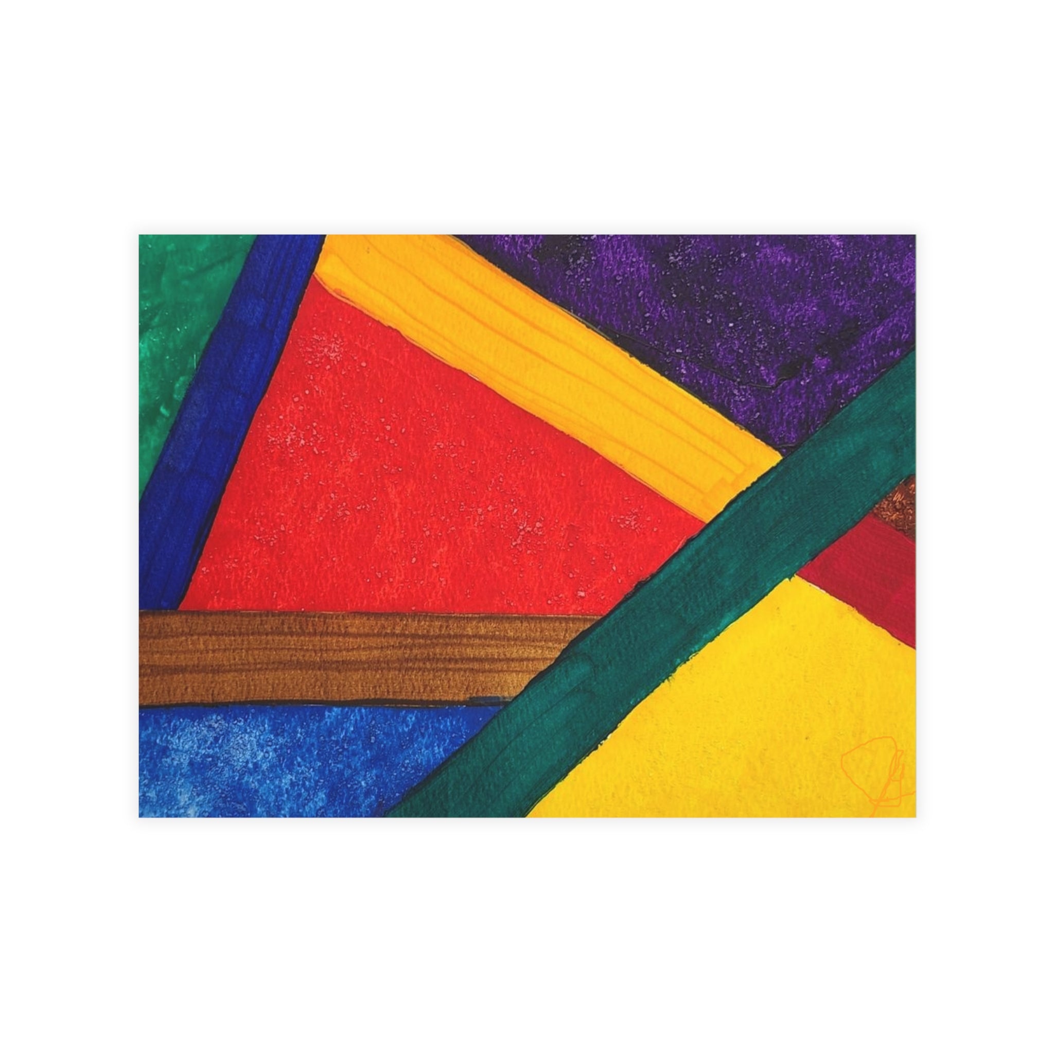 Puzzled - Abstract Watercolor Postcard Set (4x6 or 5x7)