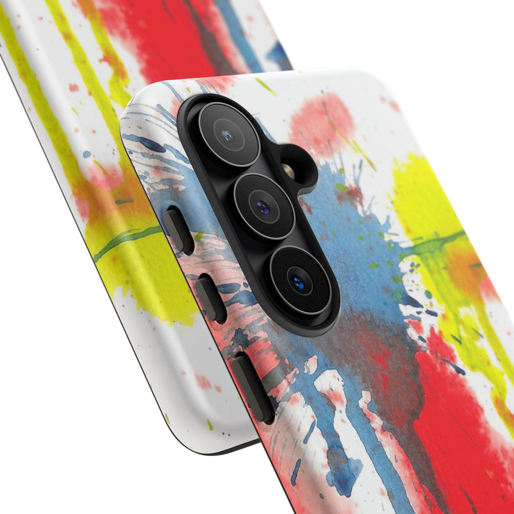 Tough Cases Watercolor 'Splat' Phone Case - Abstract Primary Colors Art