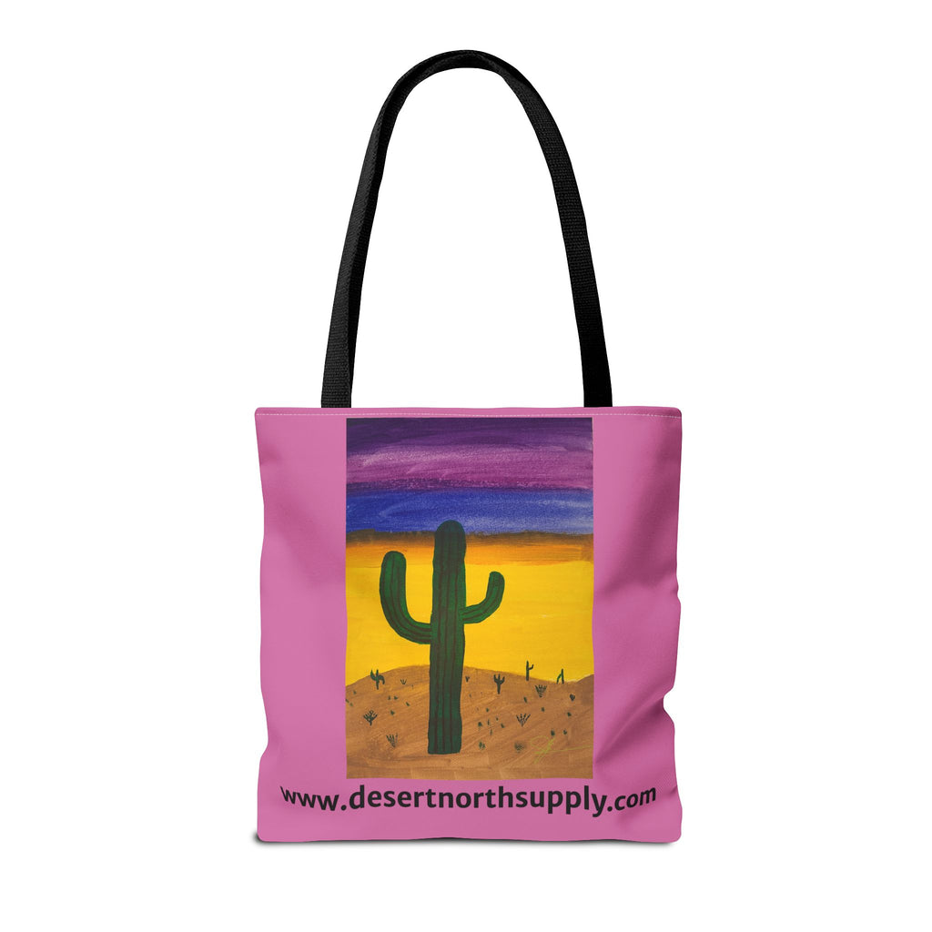 Desert Saguaro Cactus Canvas Tote Bag — "Alone" by John Ganger